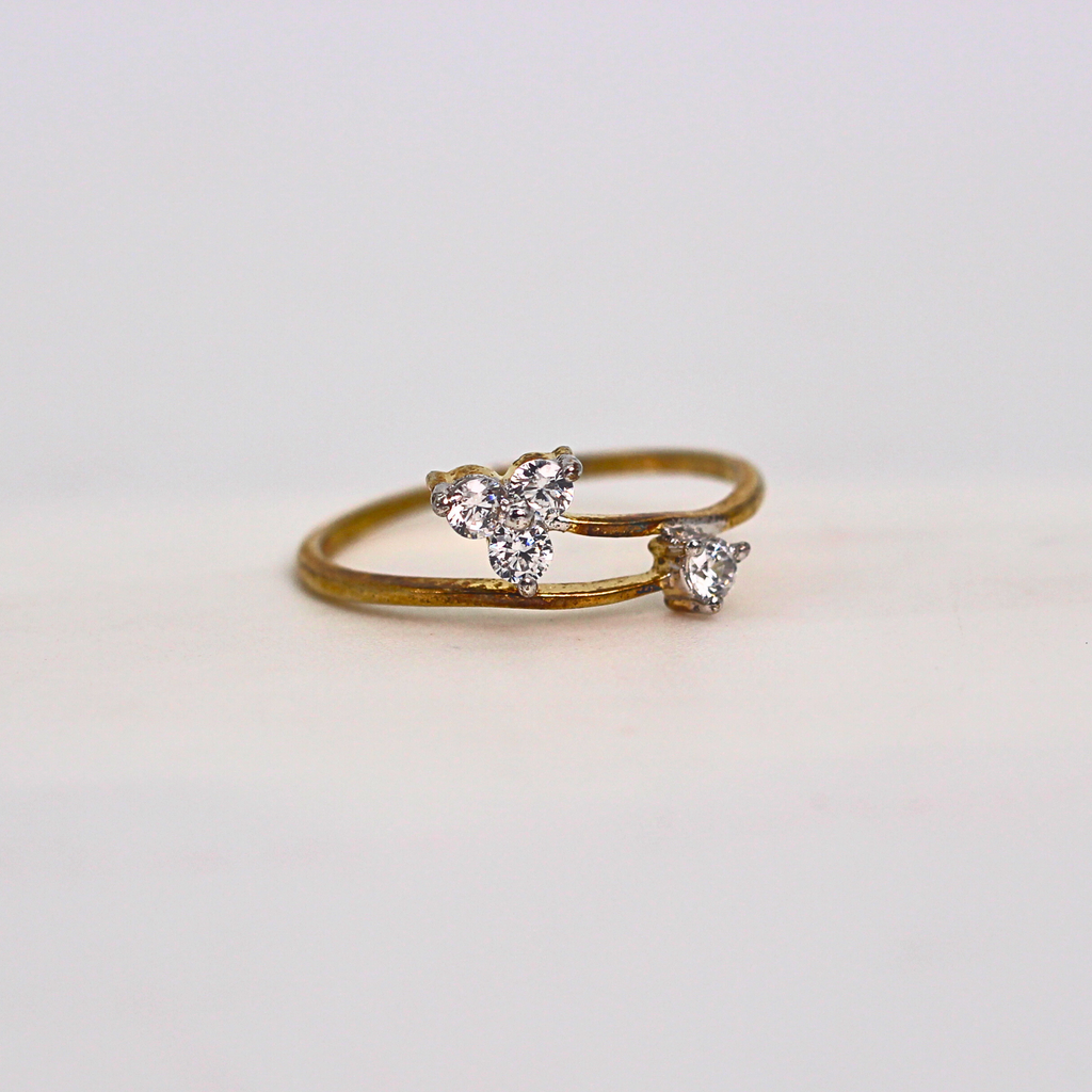 Diamond Trio Open Band Ring