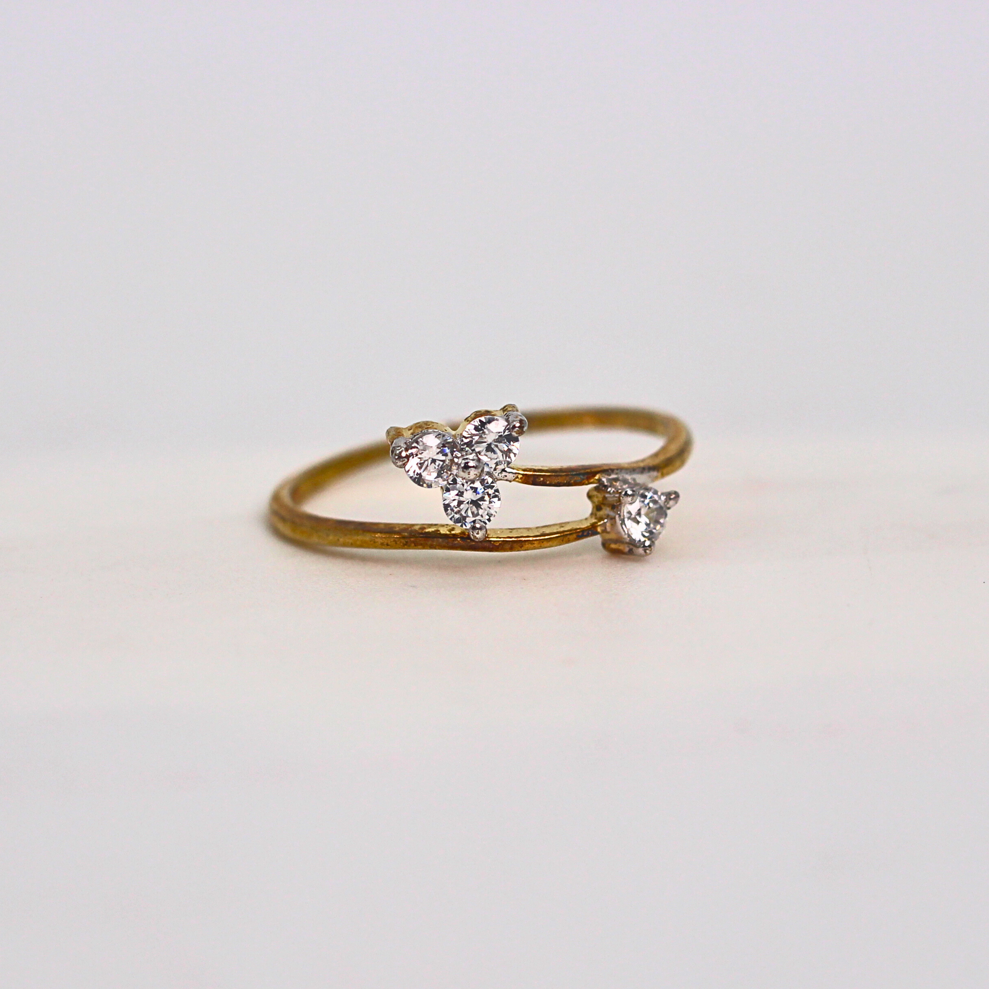 Diamond Trio Open Band Ring