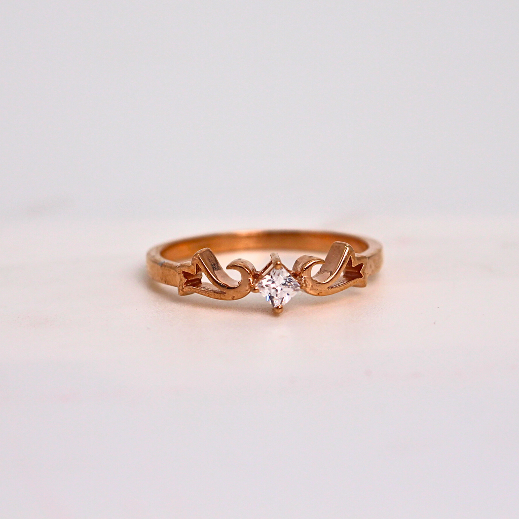 Diamond Wave Detail Band Ring