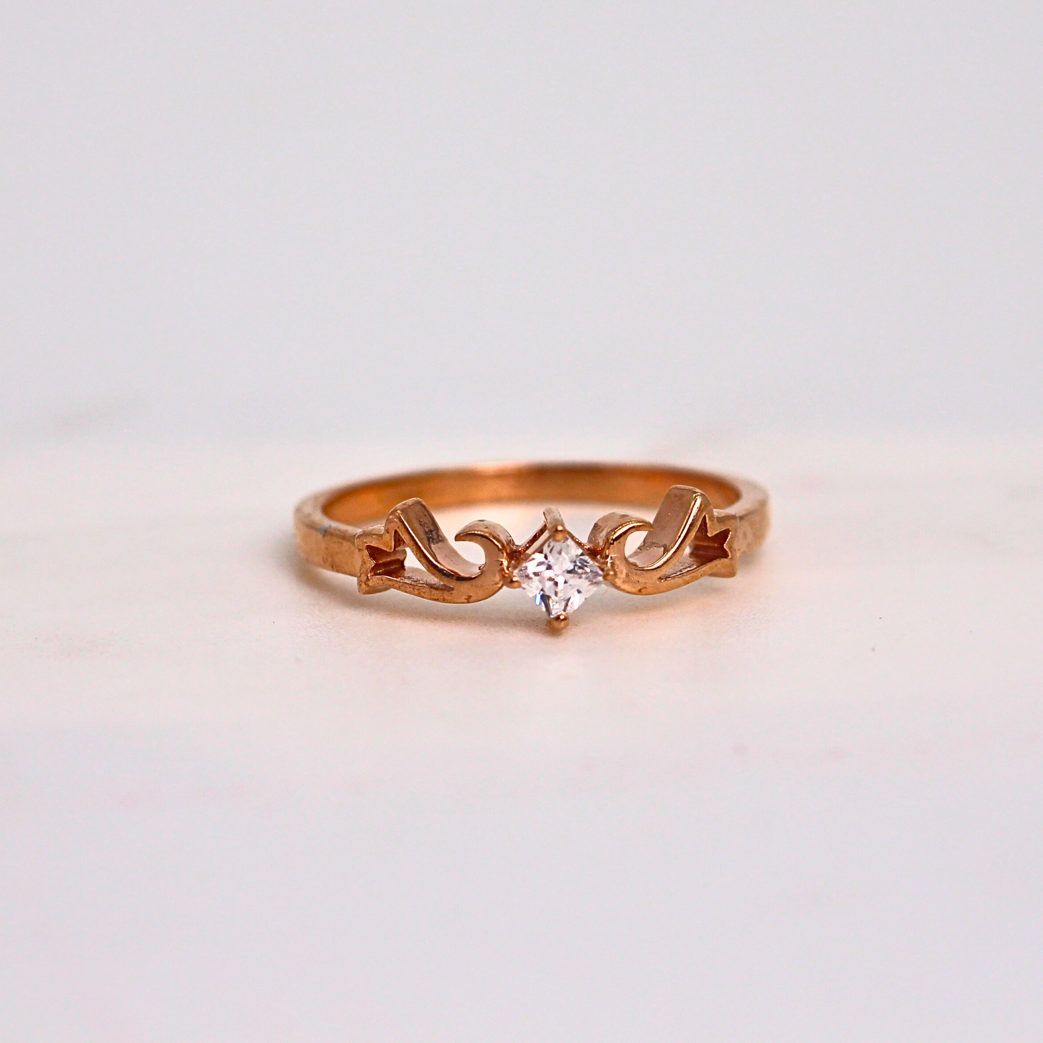 Diamond Wave Detail Band Ring
