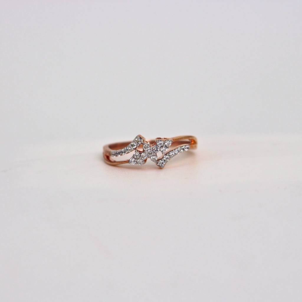 Diamond Bow Style Open Band Ring