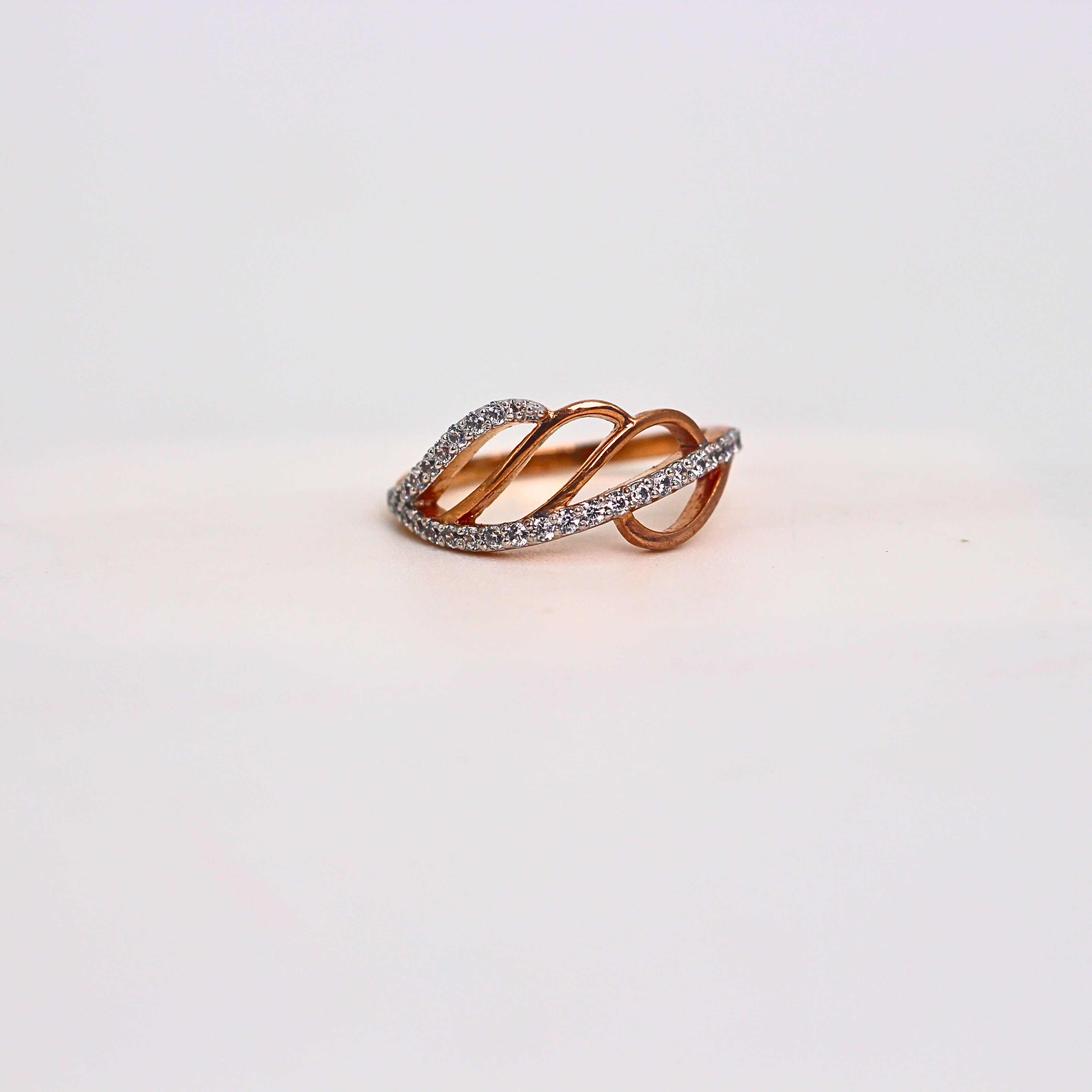 Diamond Twist Multi Band Ring