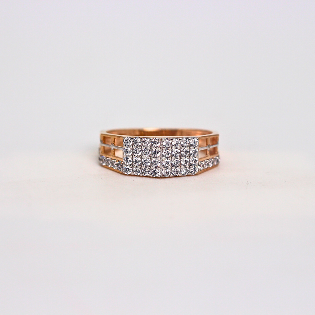 Diamond Multi Row Broad Band Ring