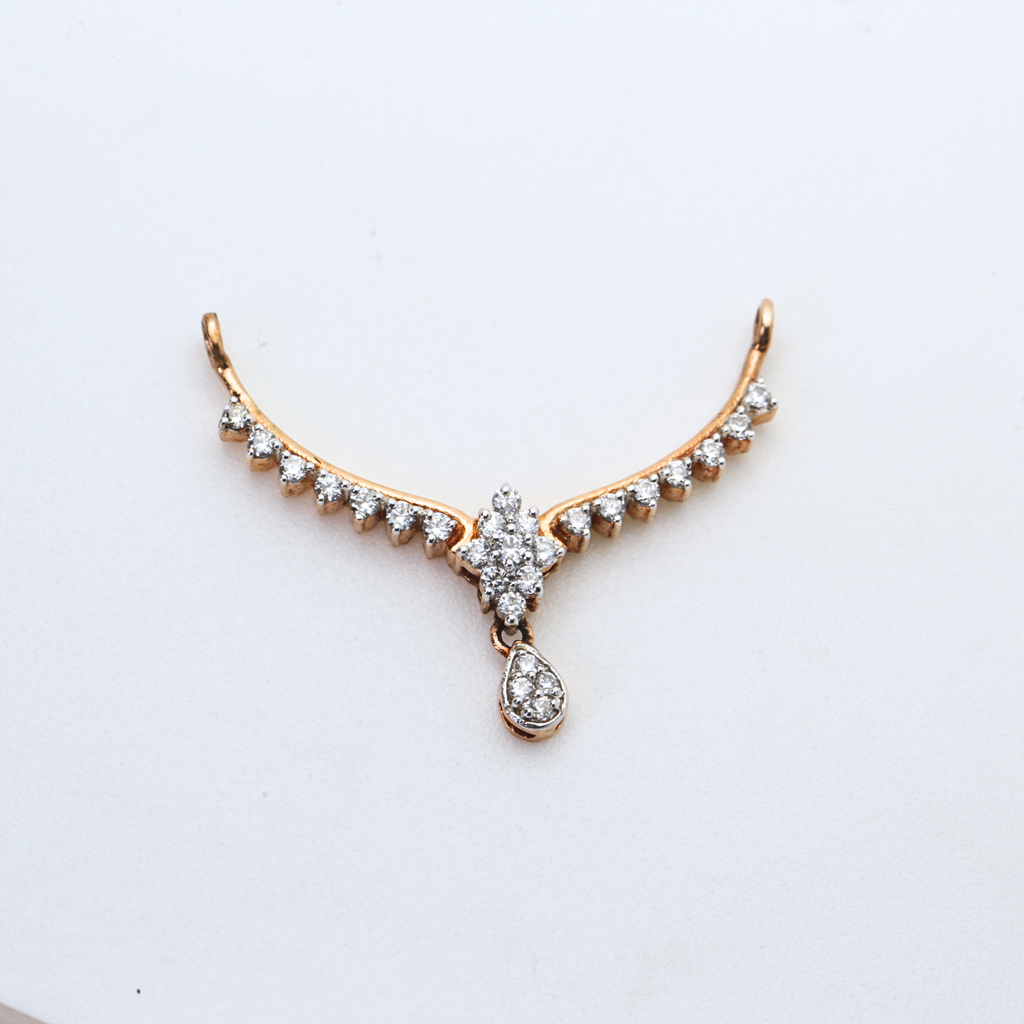 Classic Gold Diamond Mangalsutra Pendant