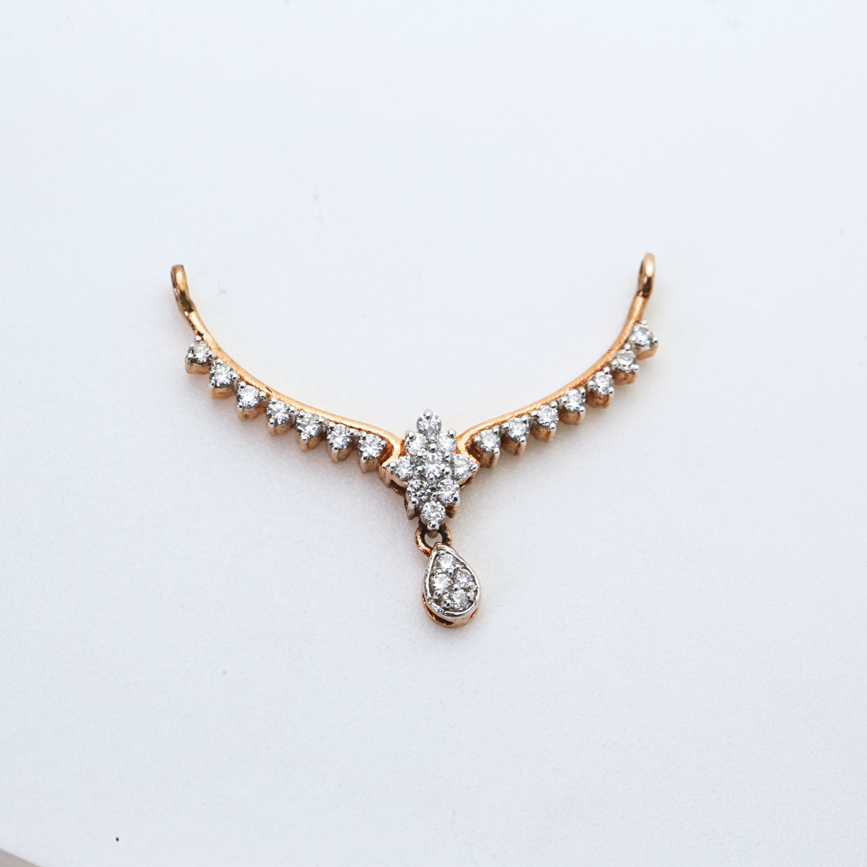 Classic Gold Diamond Mangalsutra Pendant