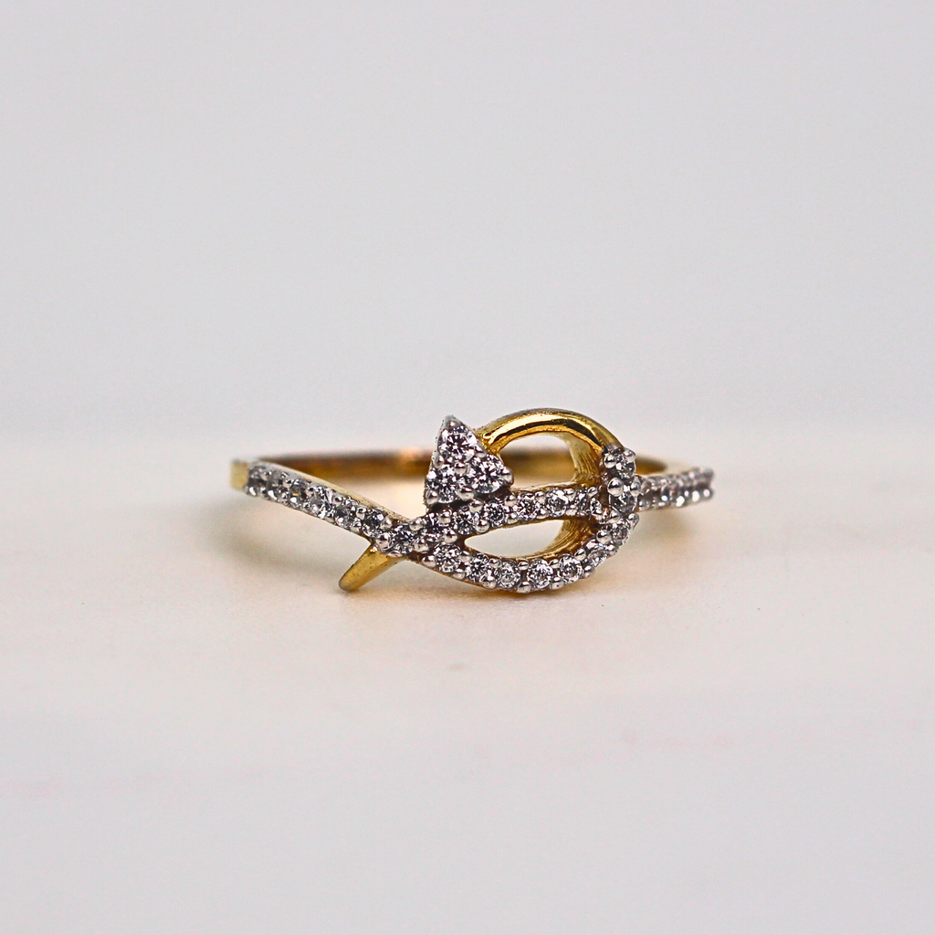 Diamond Knot Style Open Band Ring