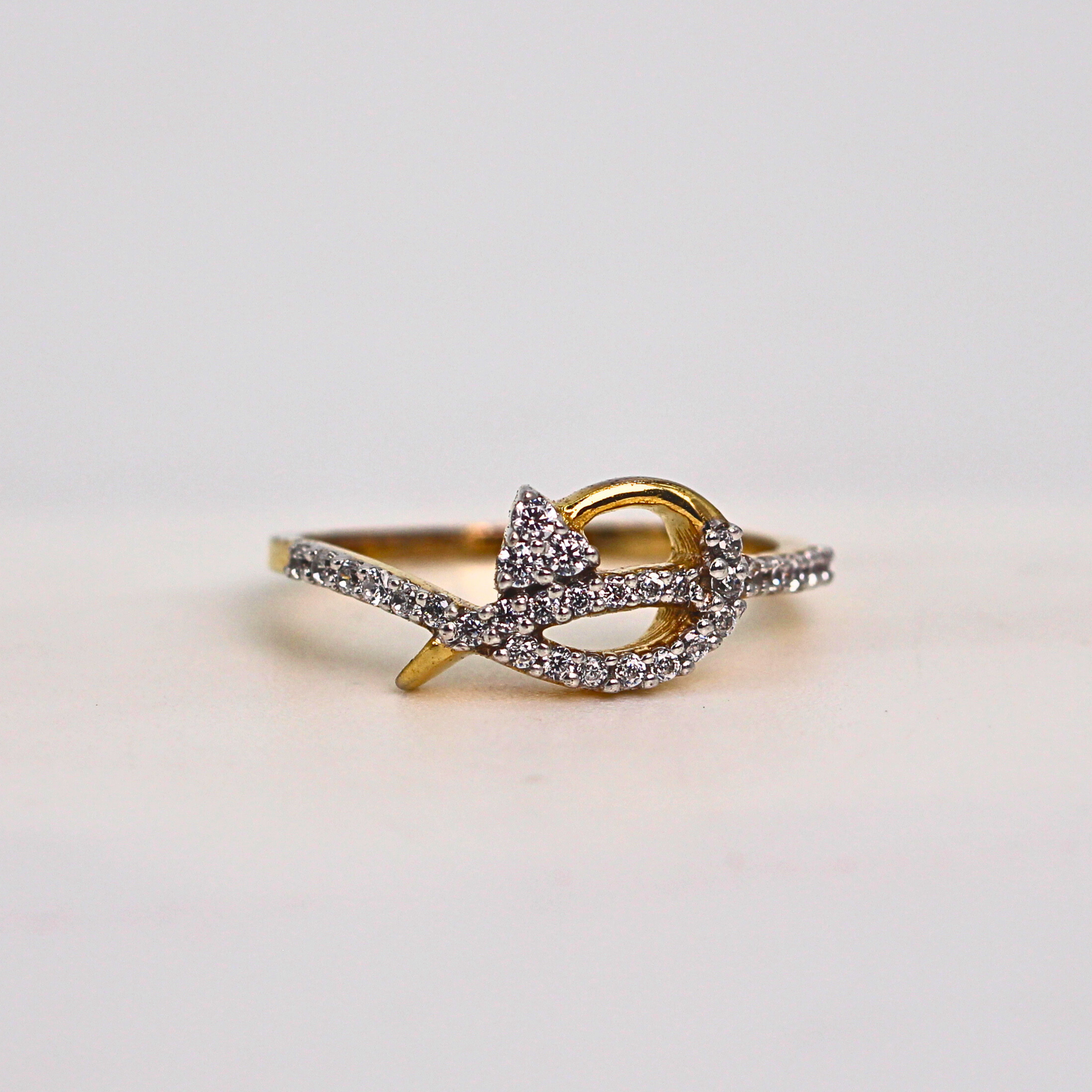 Diamond Knot Style Open Band Ring