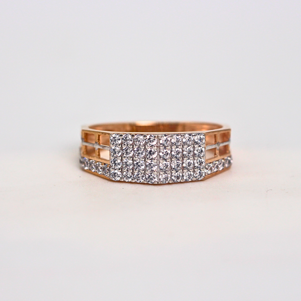 Diamond Multi Row Broad Band Ring