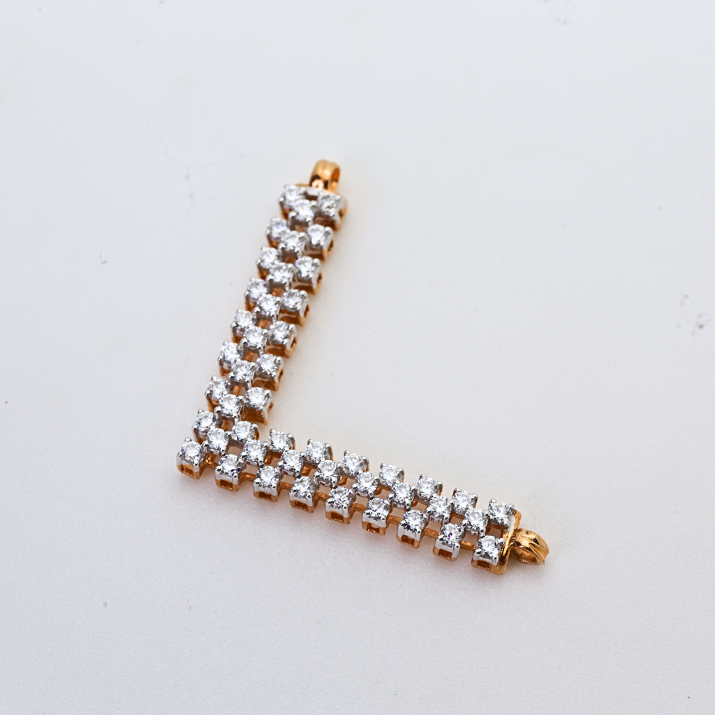 Diamond V-Shape Bar Pendant