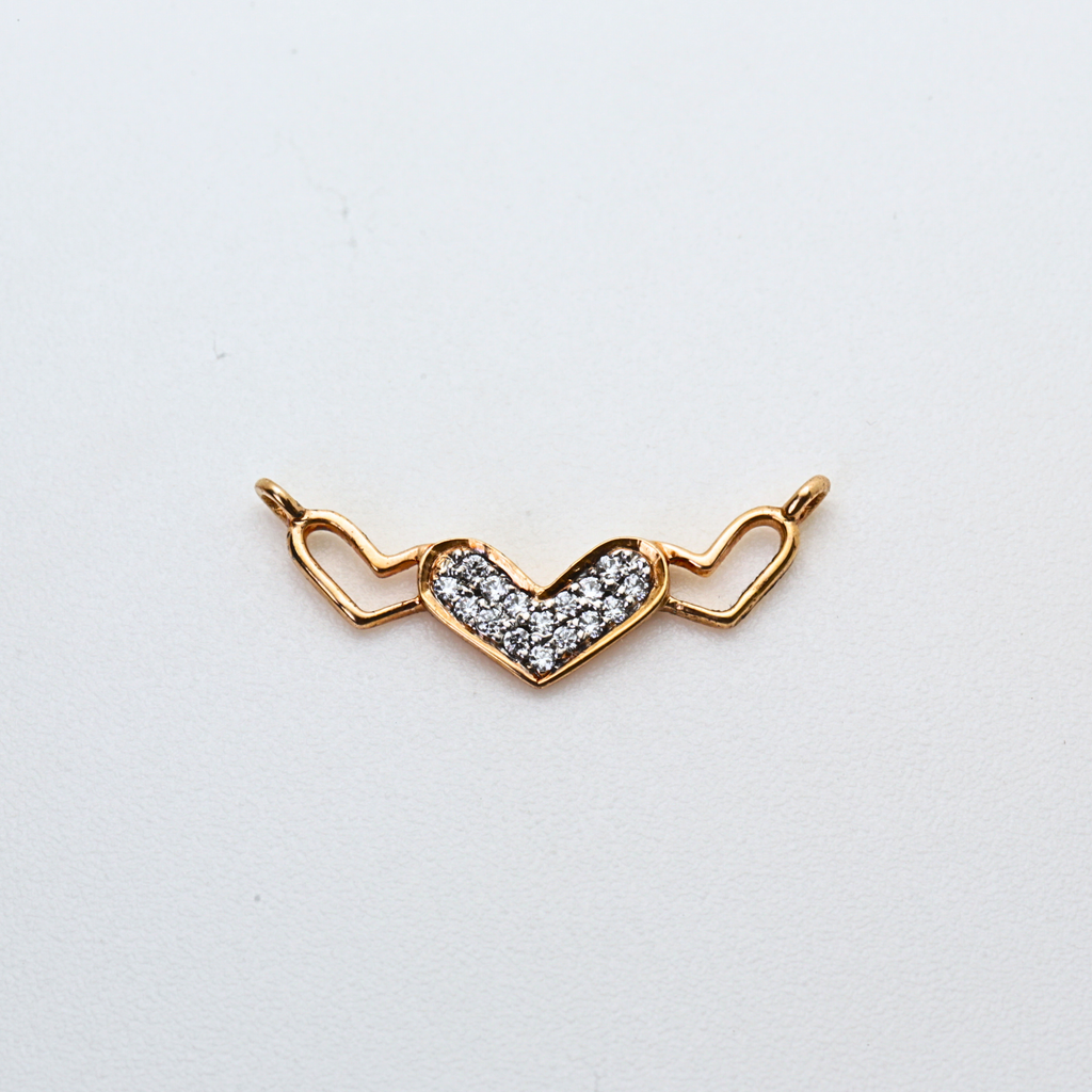 Gold Heart Shape Diamond Design Pendant