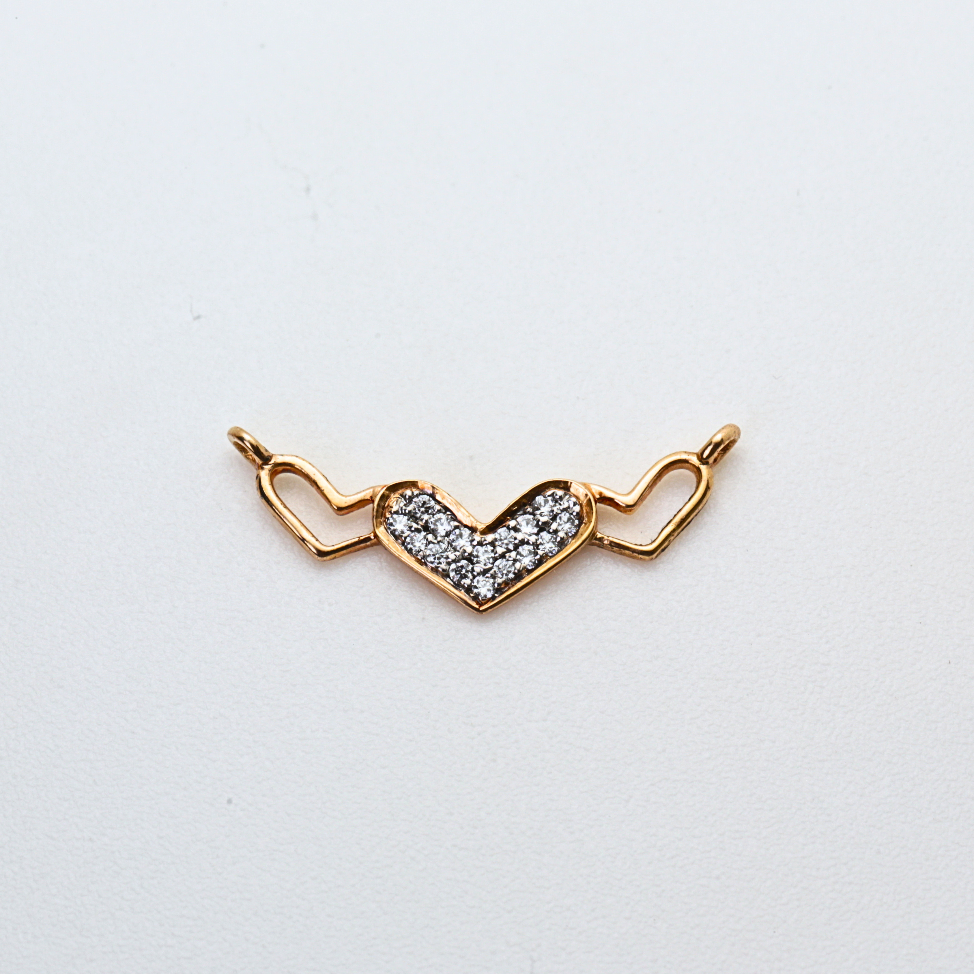 Gold Heart Shape Diamond Design Pendant
