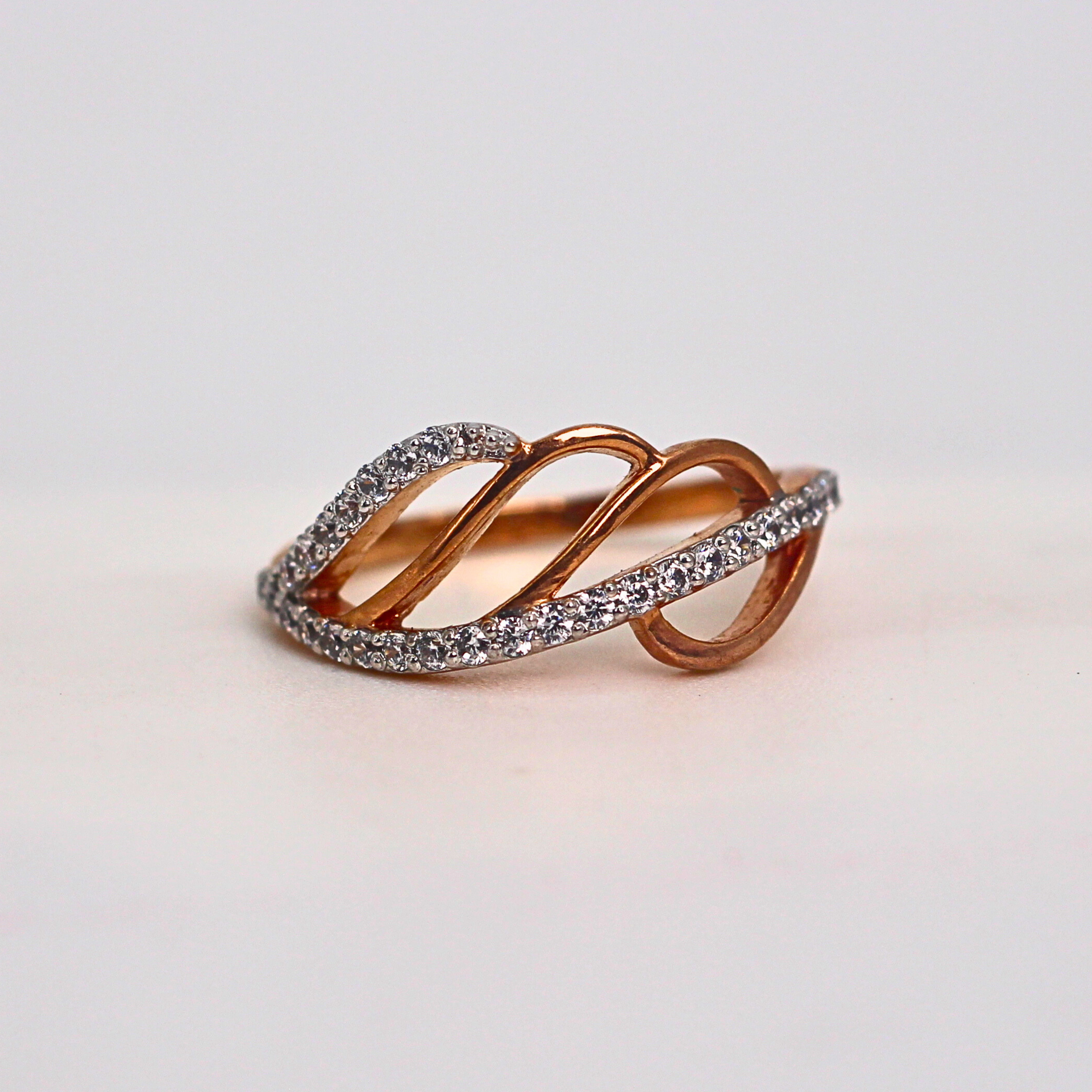 Diamond Twist Multi Band Ring