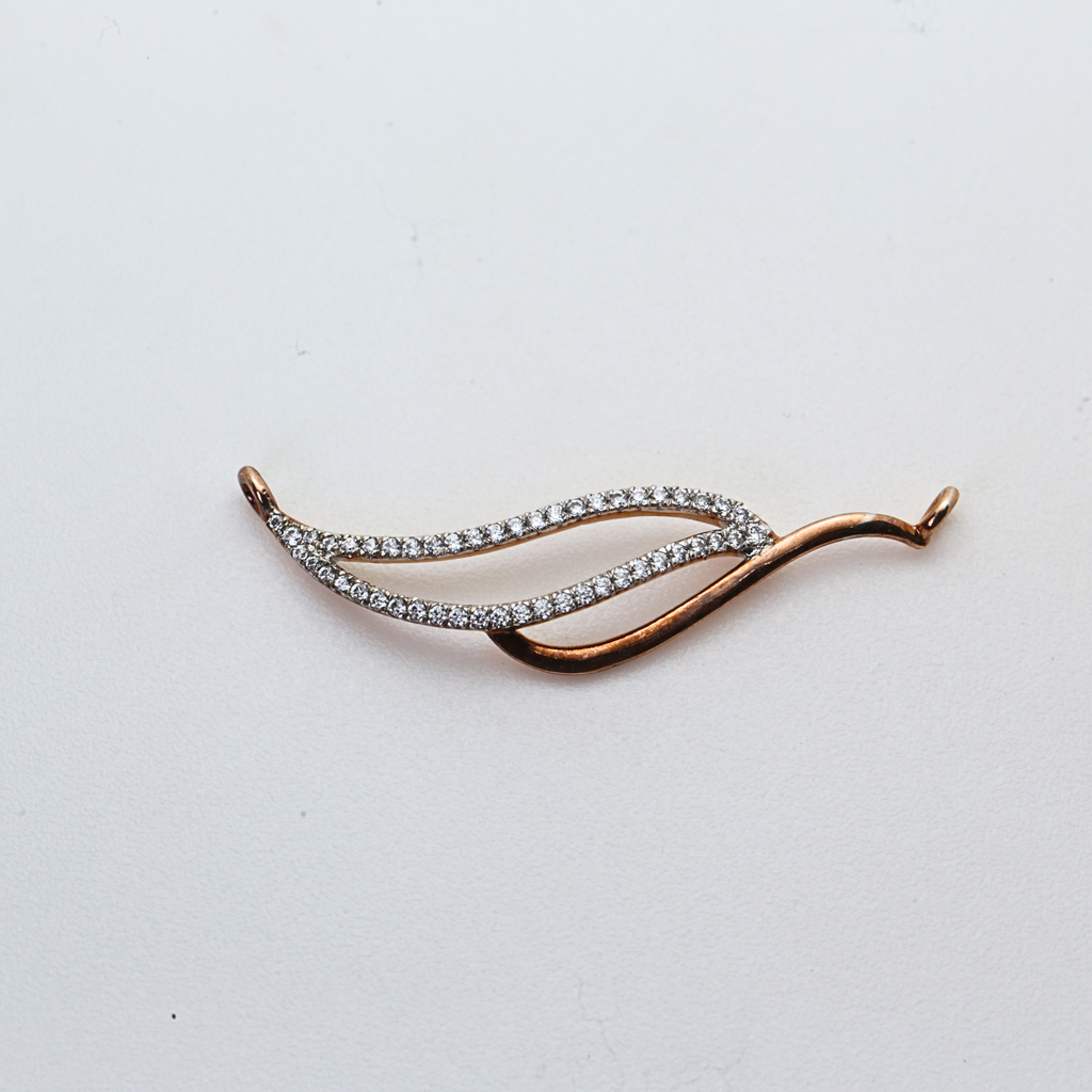 Curved Diamond Gold Pendant