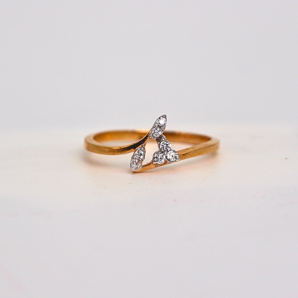 Diamond Triangle Accent Open Band Ring