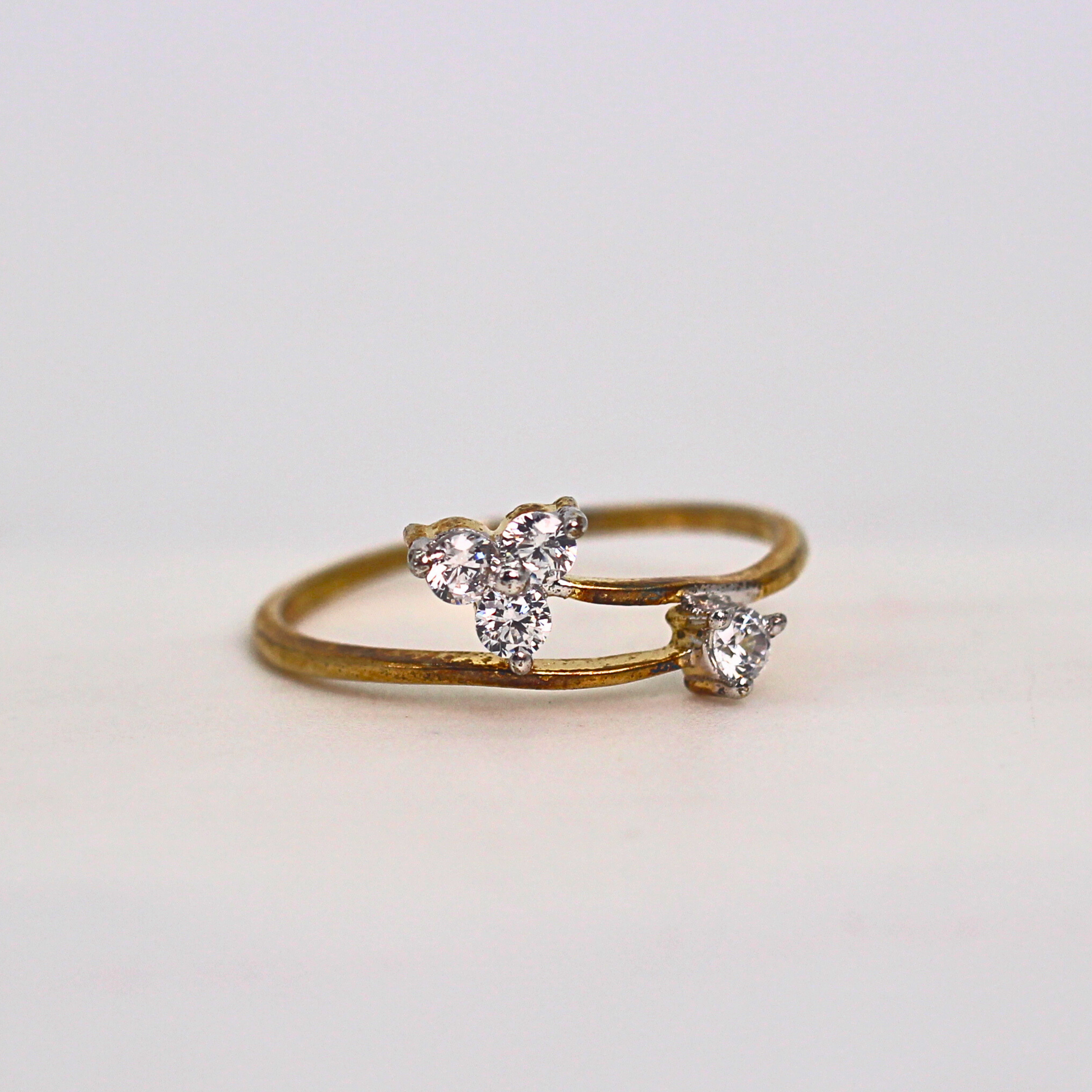Diamond Trio Open Band Ring