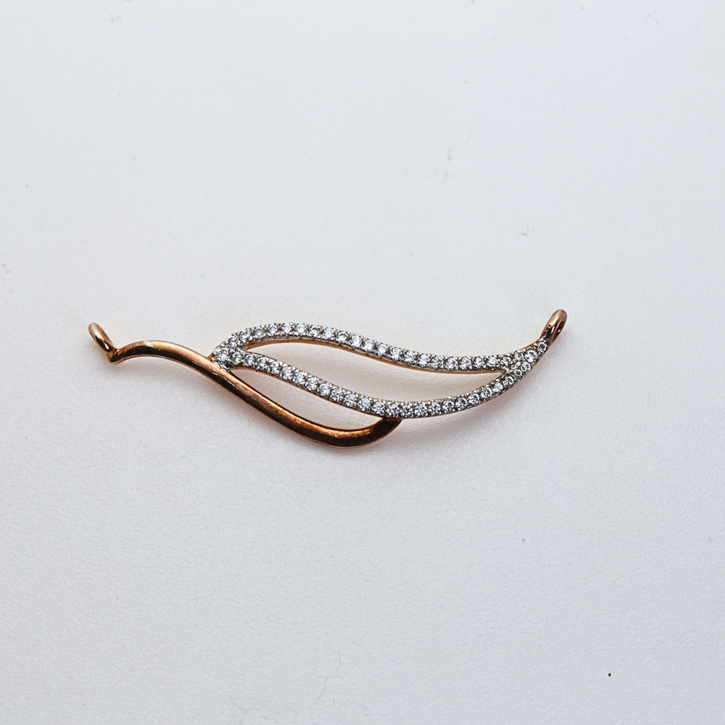 Curved Diamond Gold Pendant