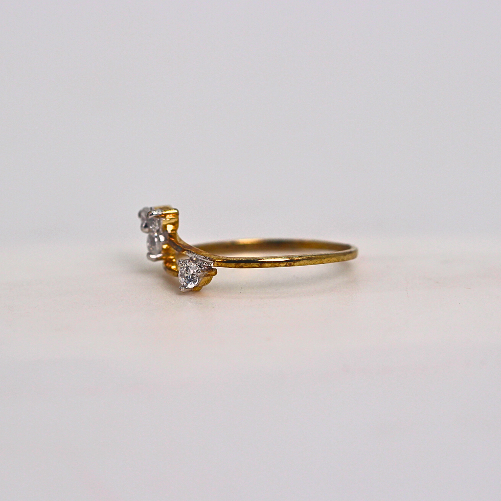 Diamond Trio Open Band Ring