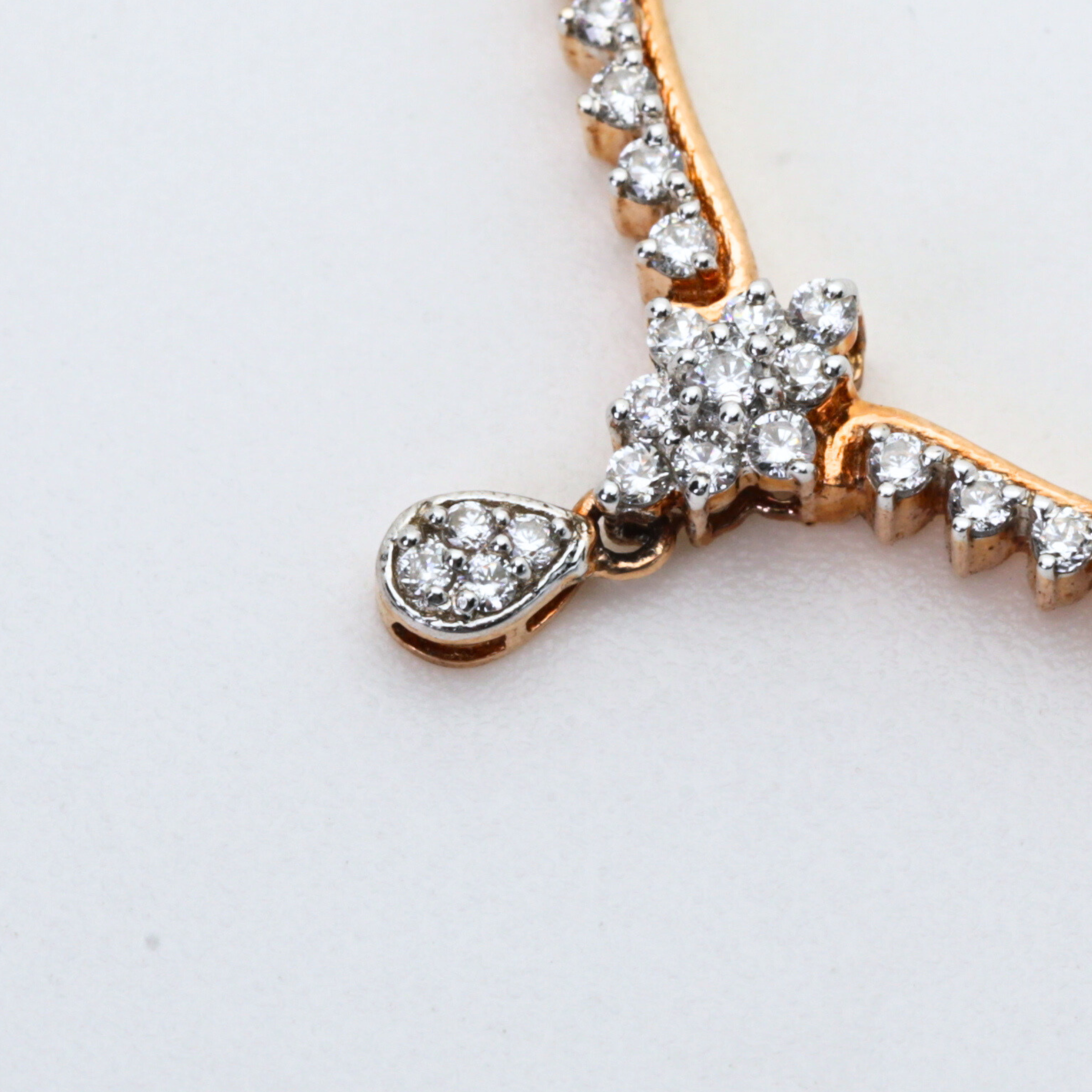 Classic Gold Diamond Mangalsutra Pendant