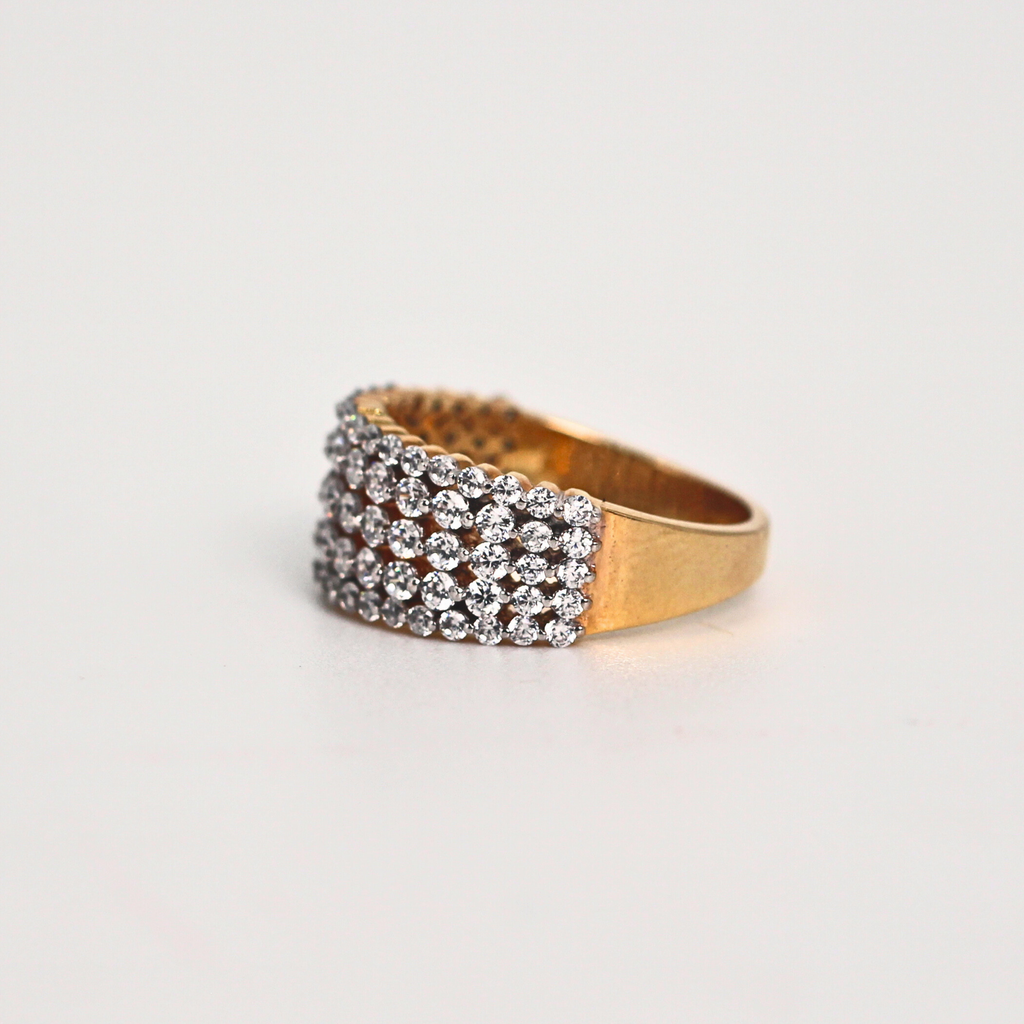 Diamond Multi Row Band Ring