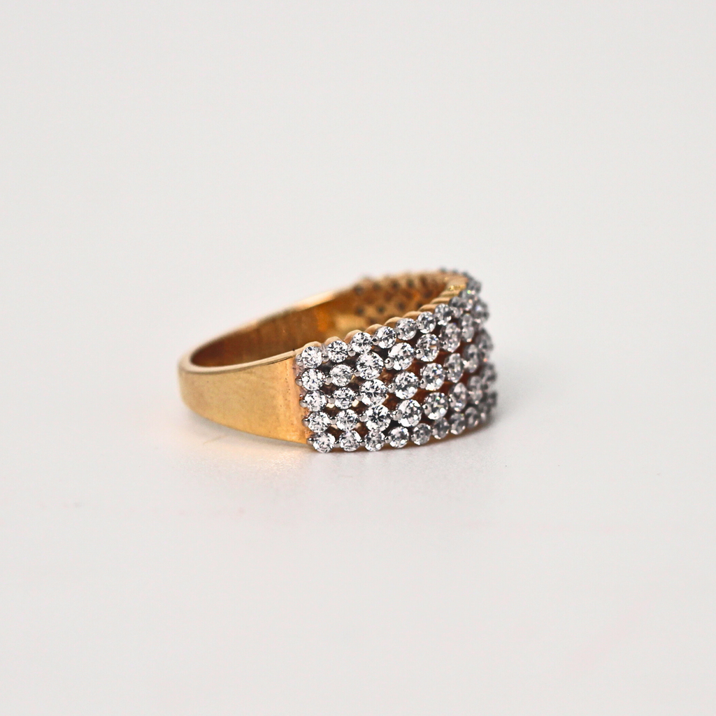 Diamond Multi Row Band Ring