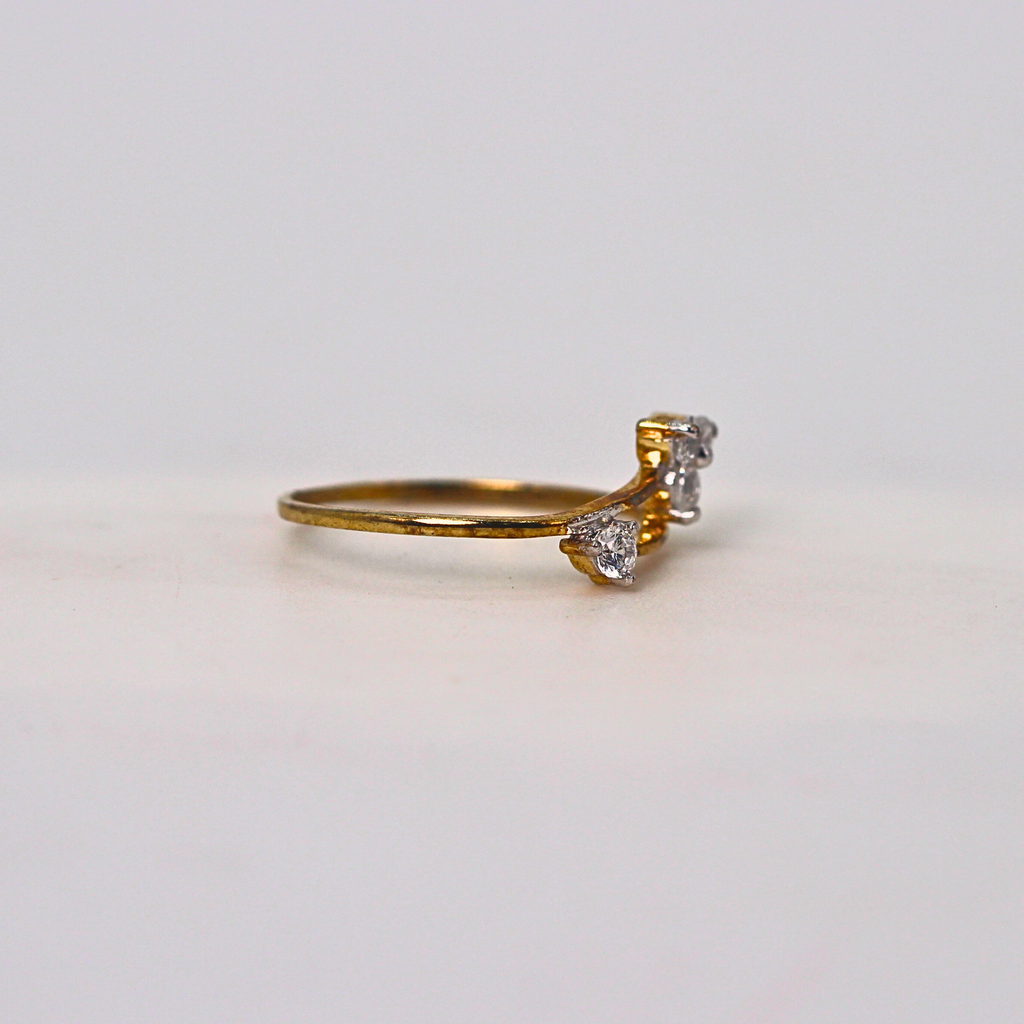 Diamond Trio Open Band Ring