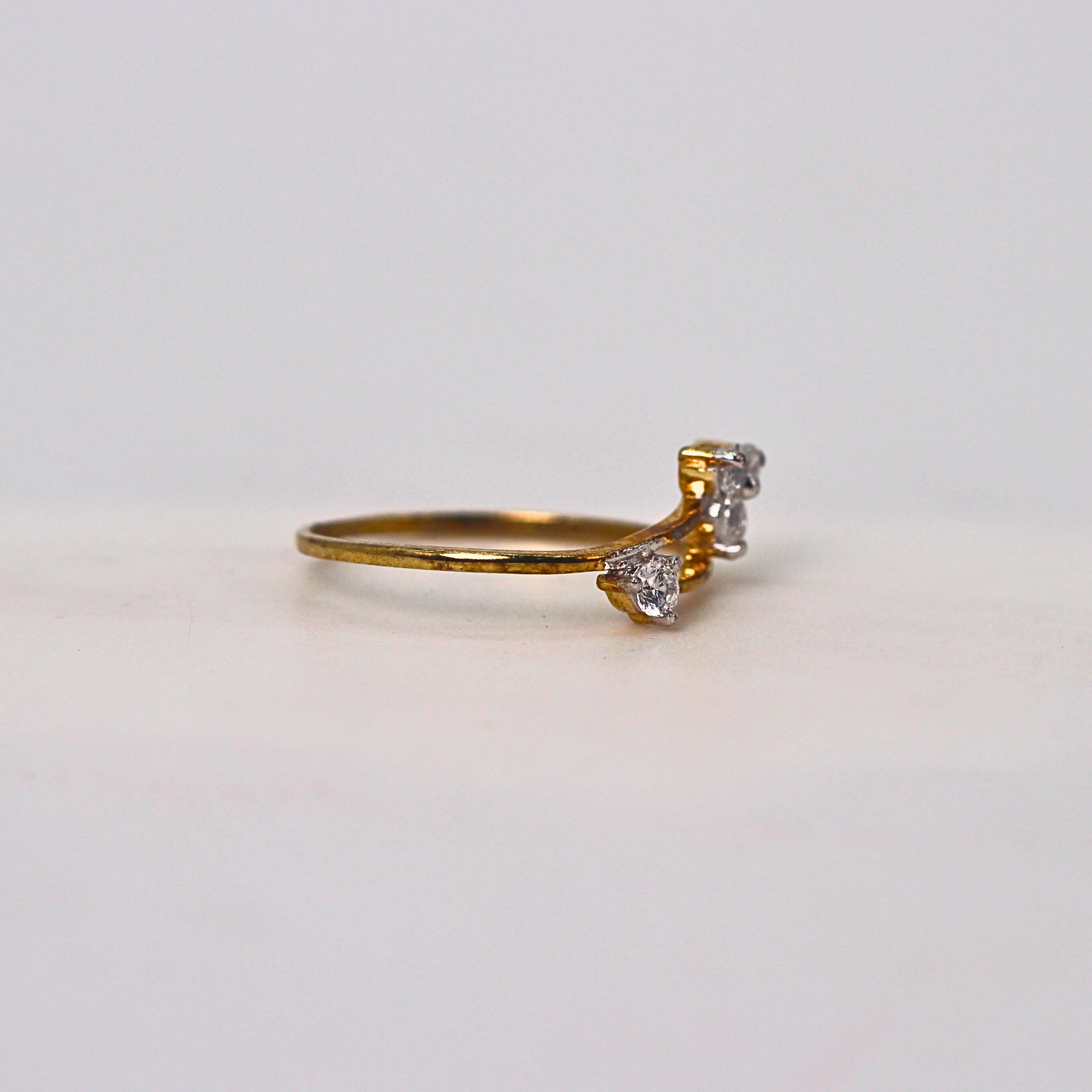 Diamond Trio Open Band Ring