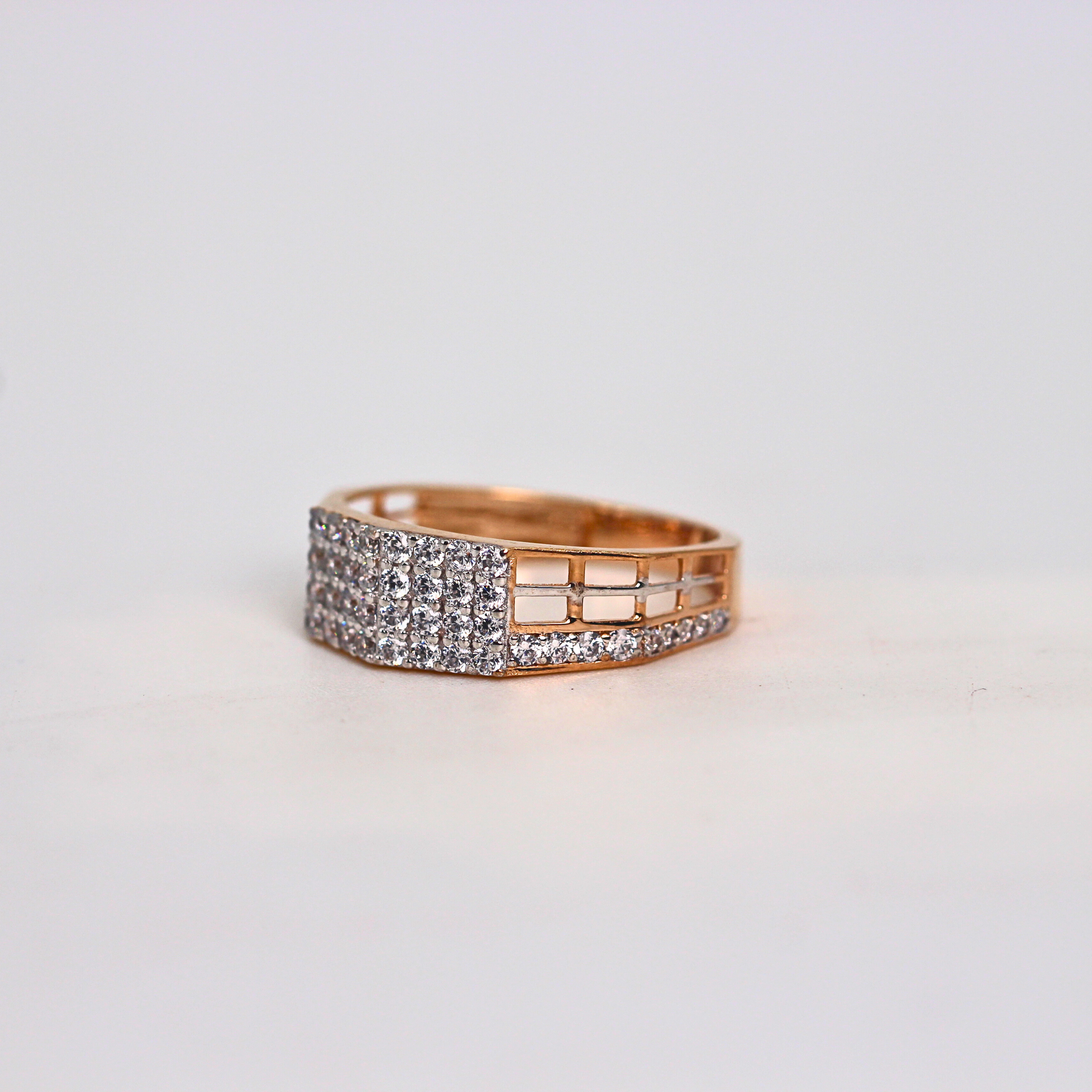 Diamond Multi Row Broad Band Ring