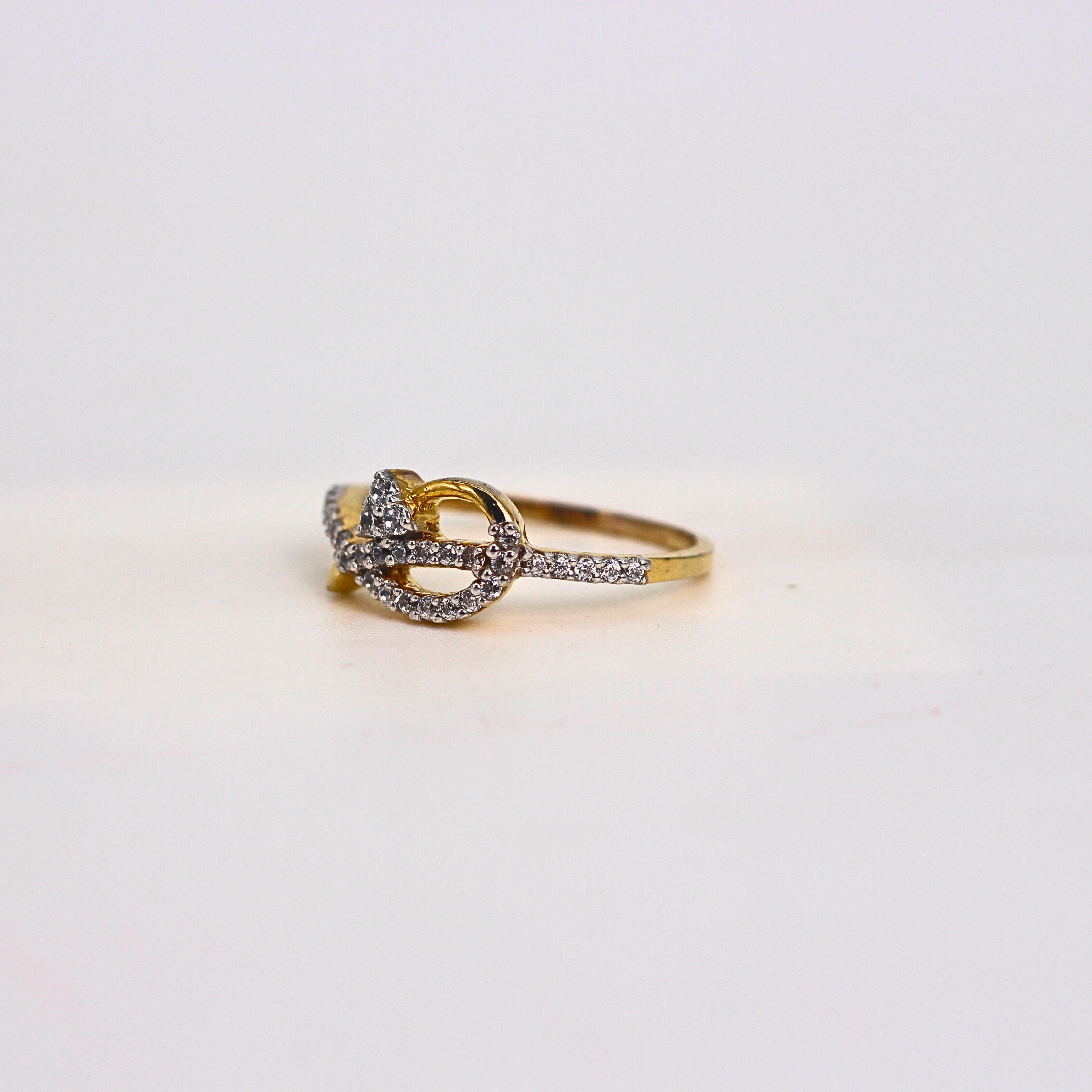 Diamond Knot Style Open Band Ring