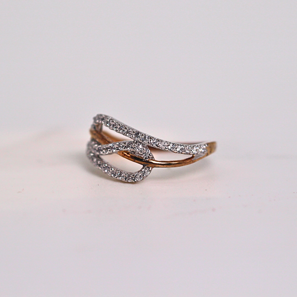 Diamond Interlock Open Band Ring