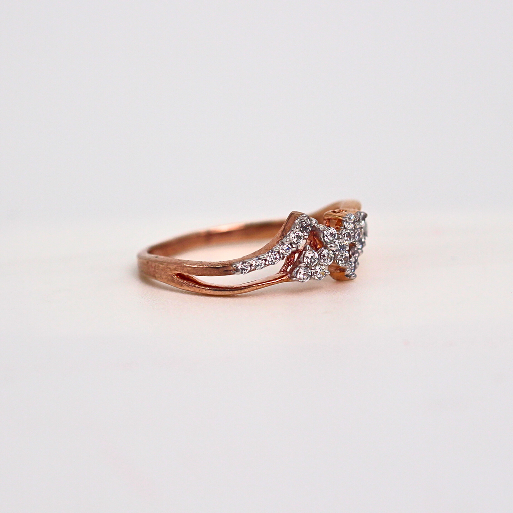 Diamond Bow Style Open Band Ring