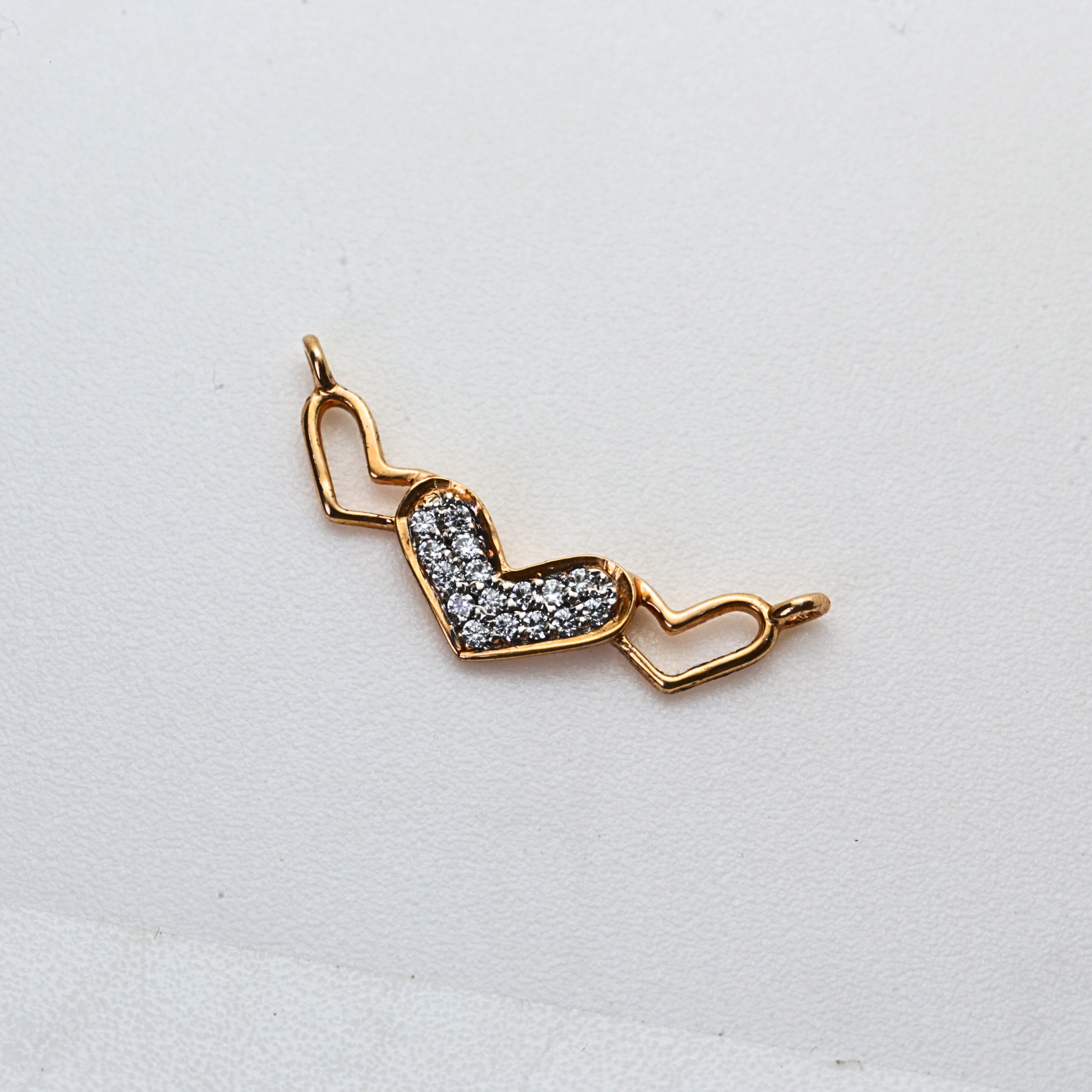 Gold Heart Shape Diamond Design Pendant