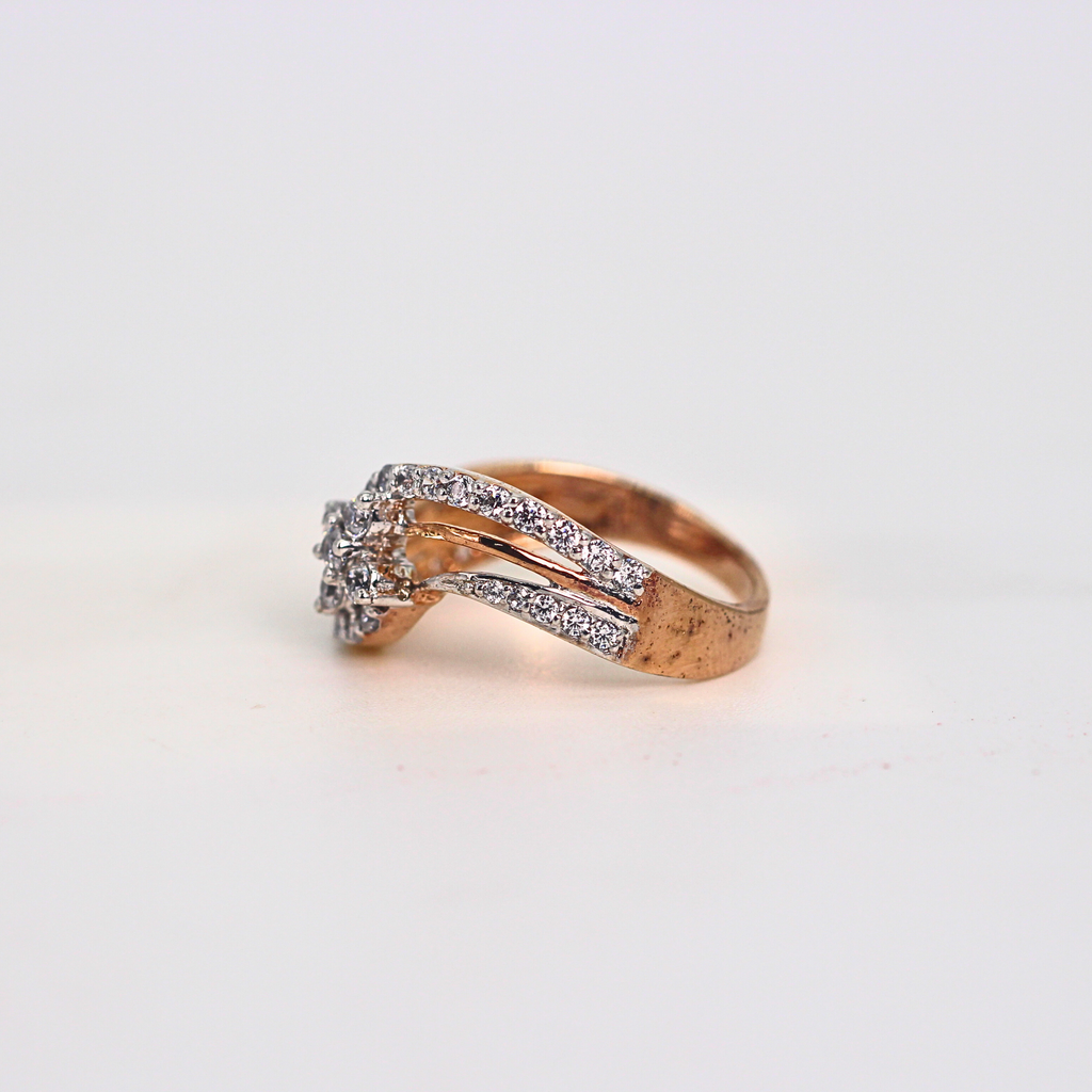 Diamond Multi Row Flow Band Ring