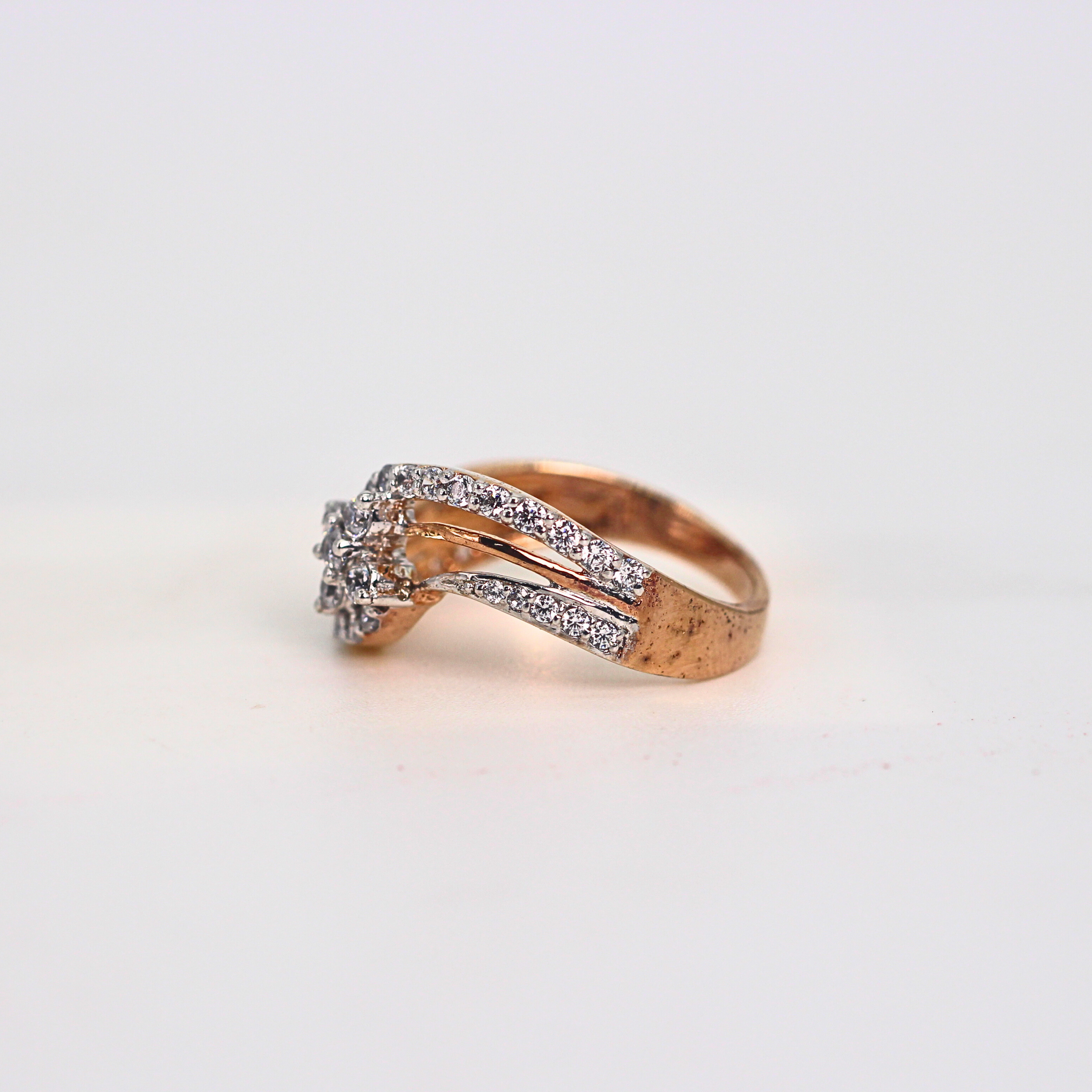 Diamond Multi Row Flow Band Ring