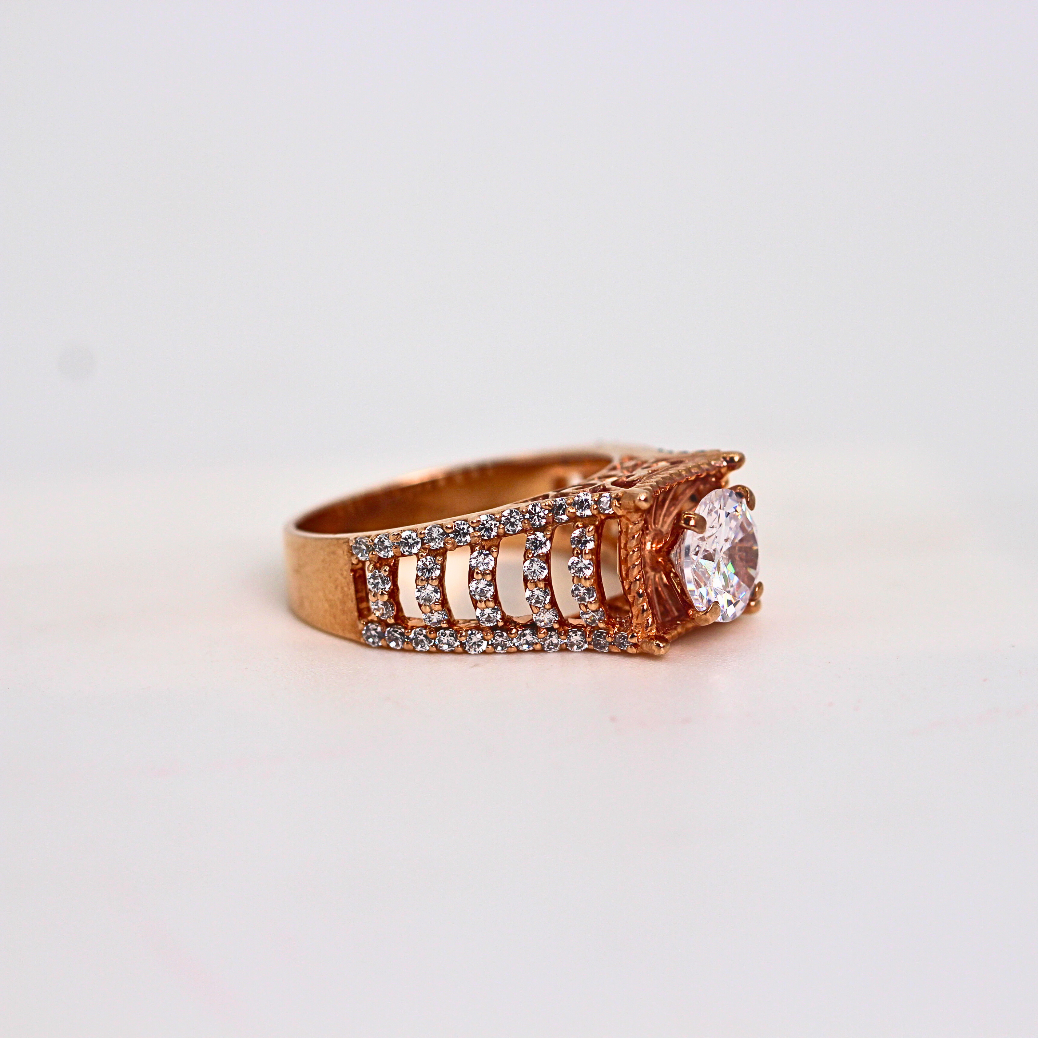 Diamond Center Wide Band Ring