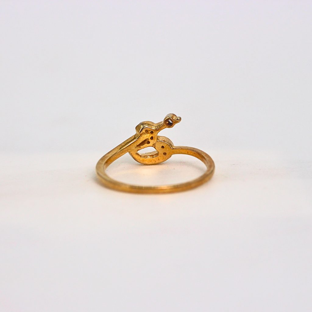 Diamond Swirl Open Band Ring