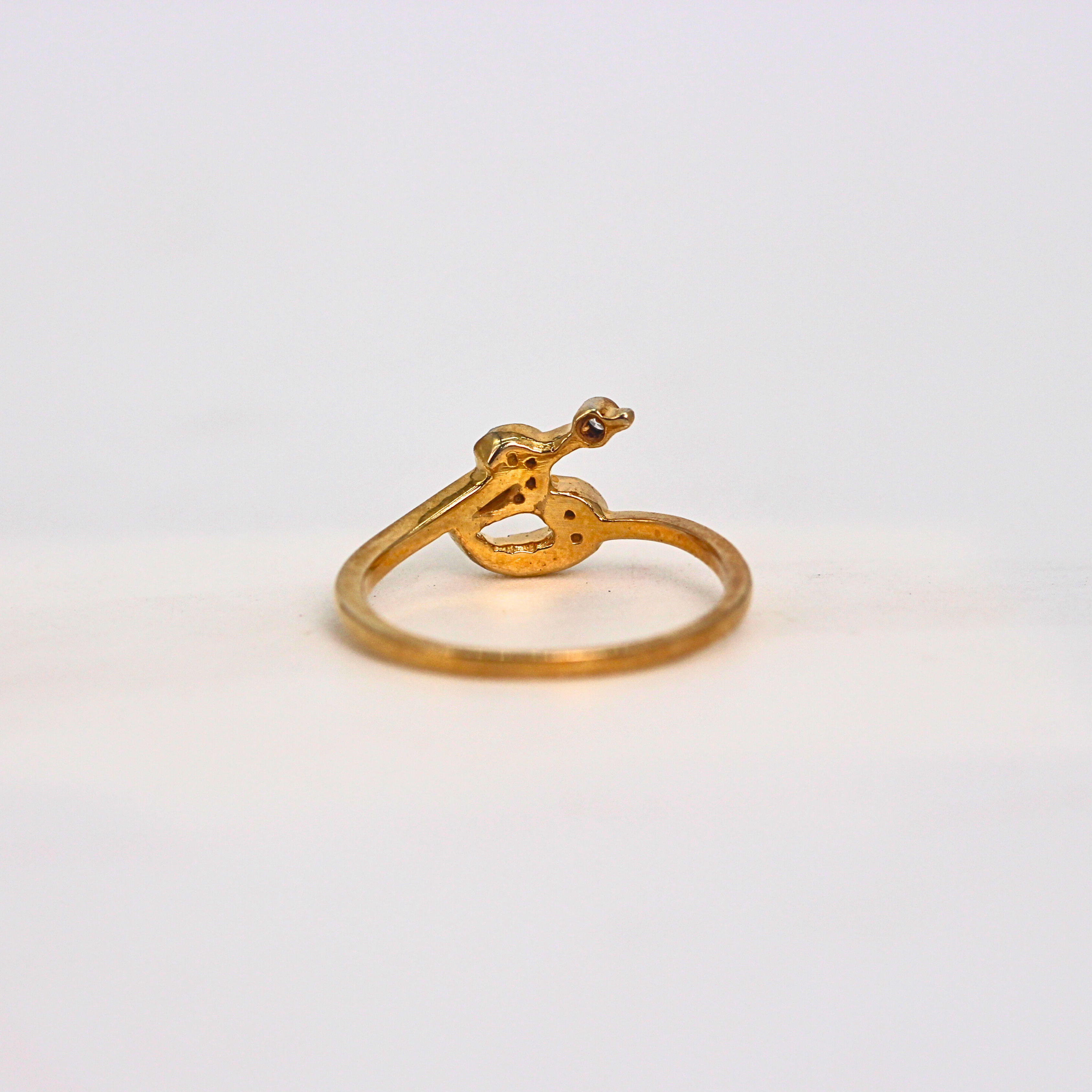 Diamond Swirl Open Band Ring