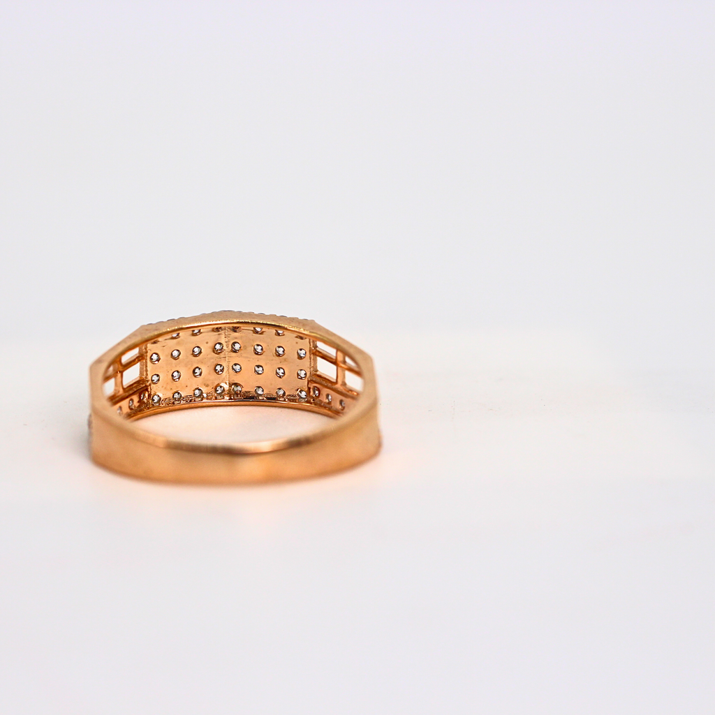 Diamond Multi Row Broad Band Ring
