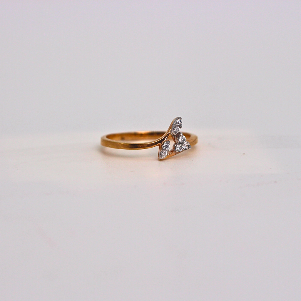Diamond Triangle Accent Open Band Ring
