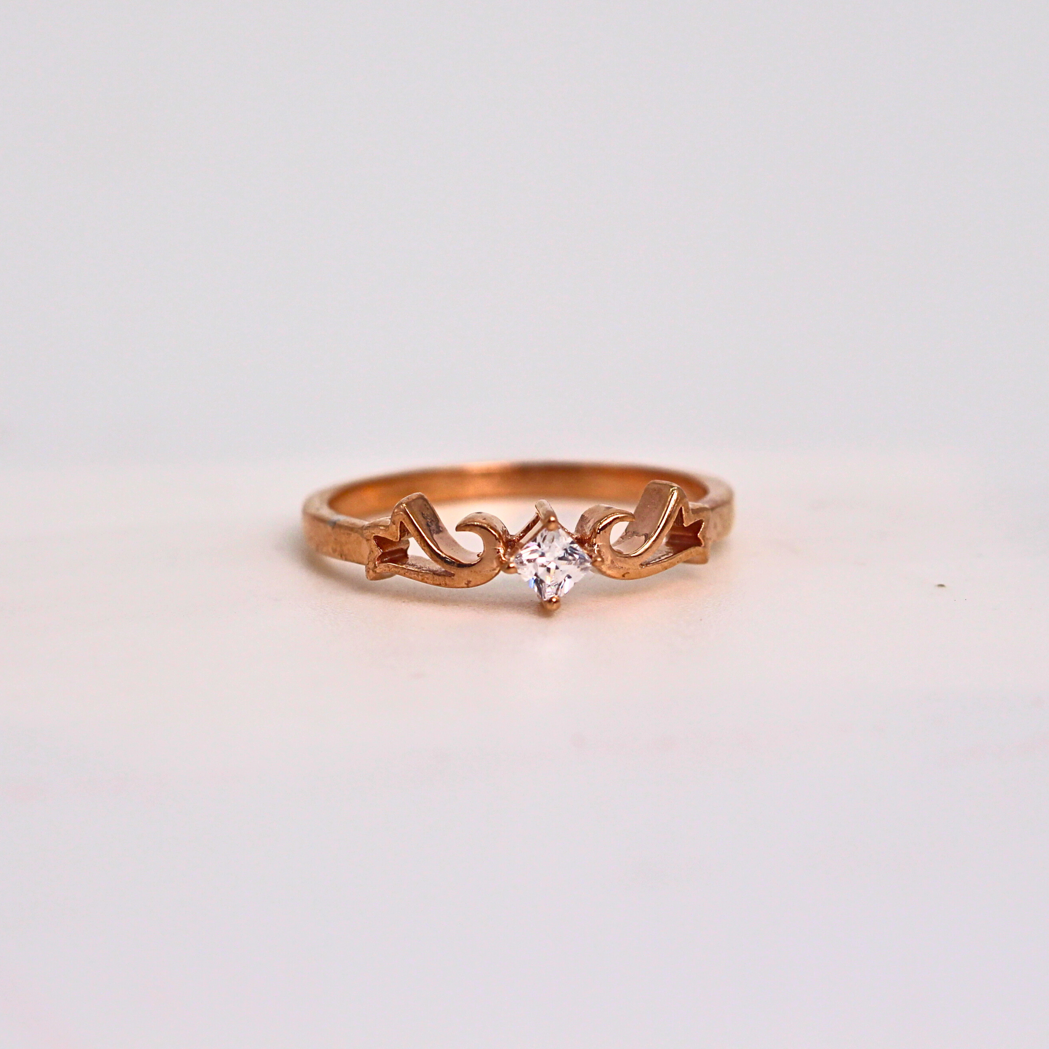 Diamond Wave Detail Band Ring