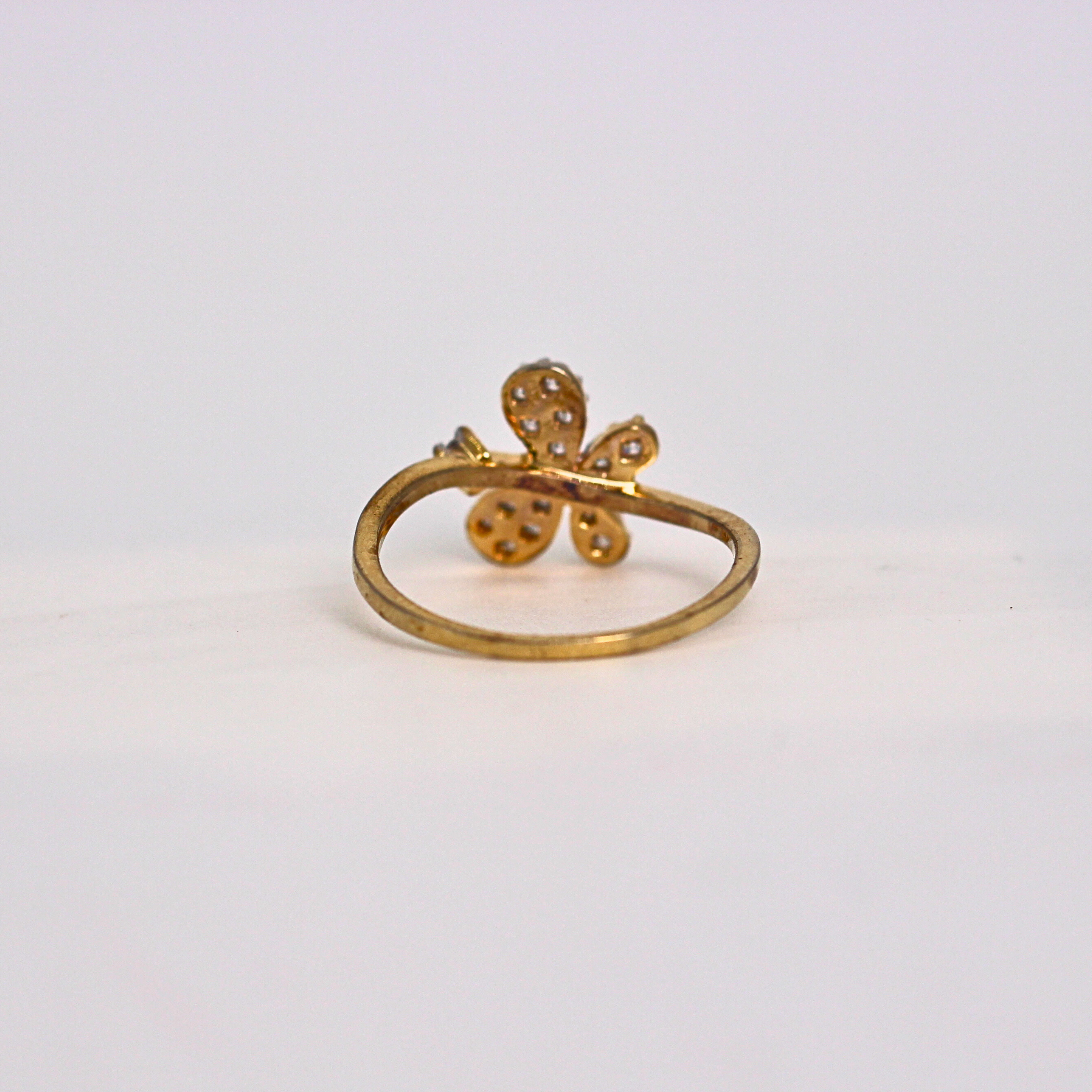 Diamond Floral Cluster Band Ring
