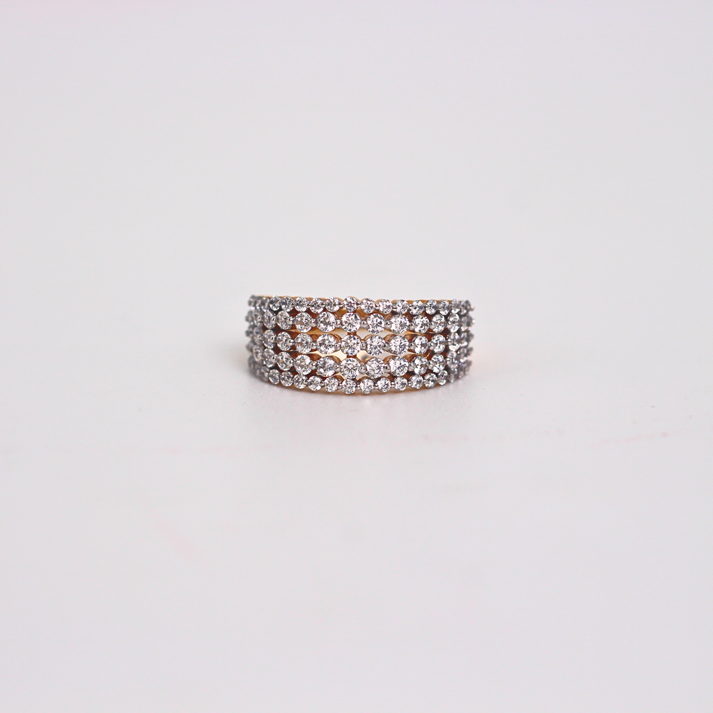 Diamond Multi Row Band Ring