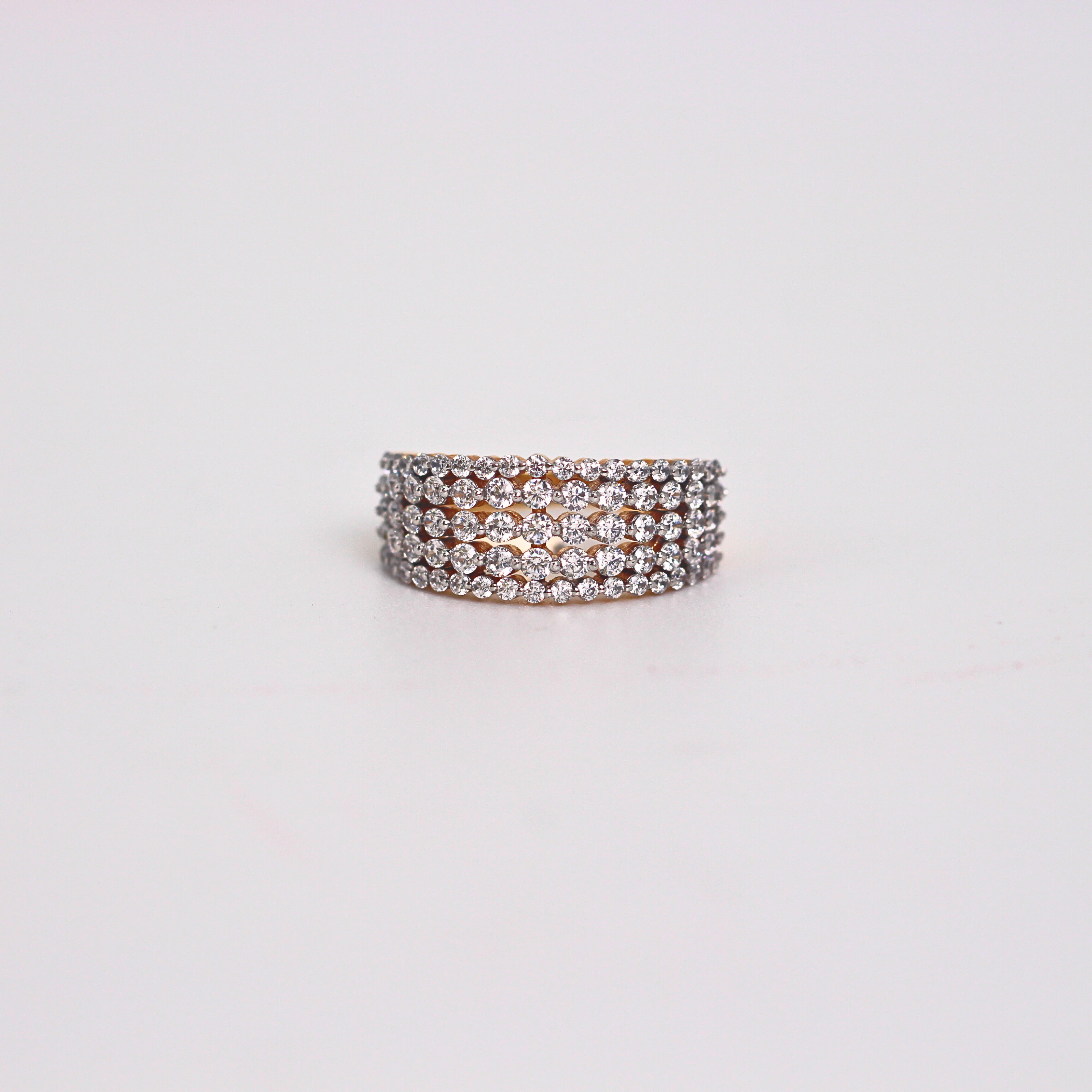 Diamond Multi Row Band Ring