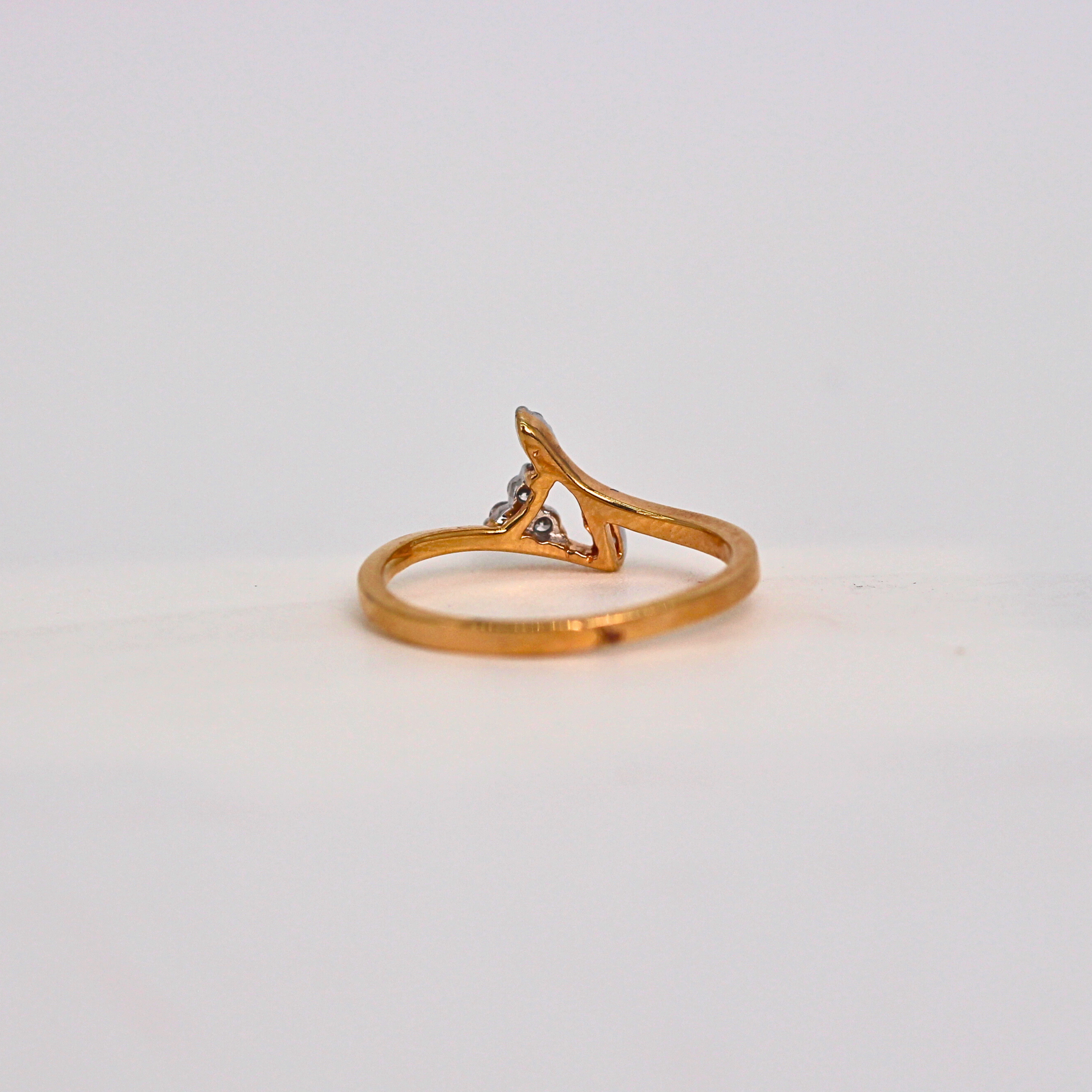 Diamond Triangle Accent Open Band Ring