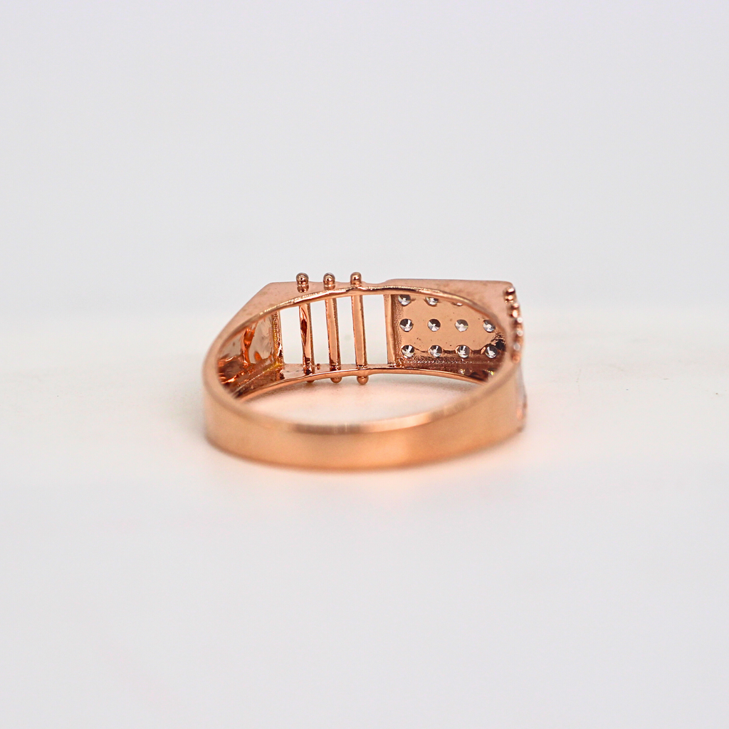 Diamond Grid Cluster Band Ring
