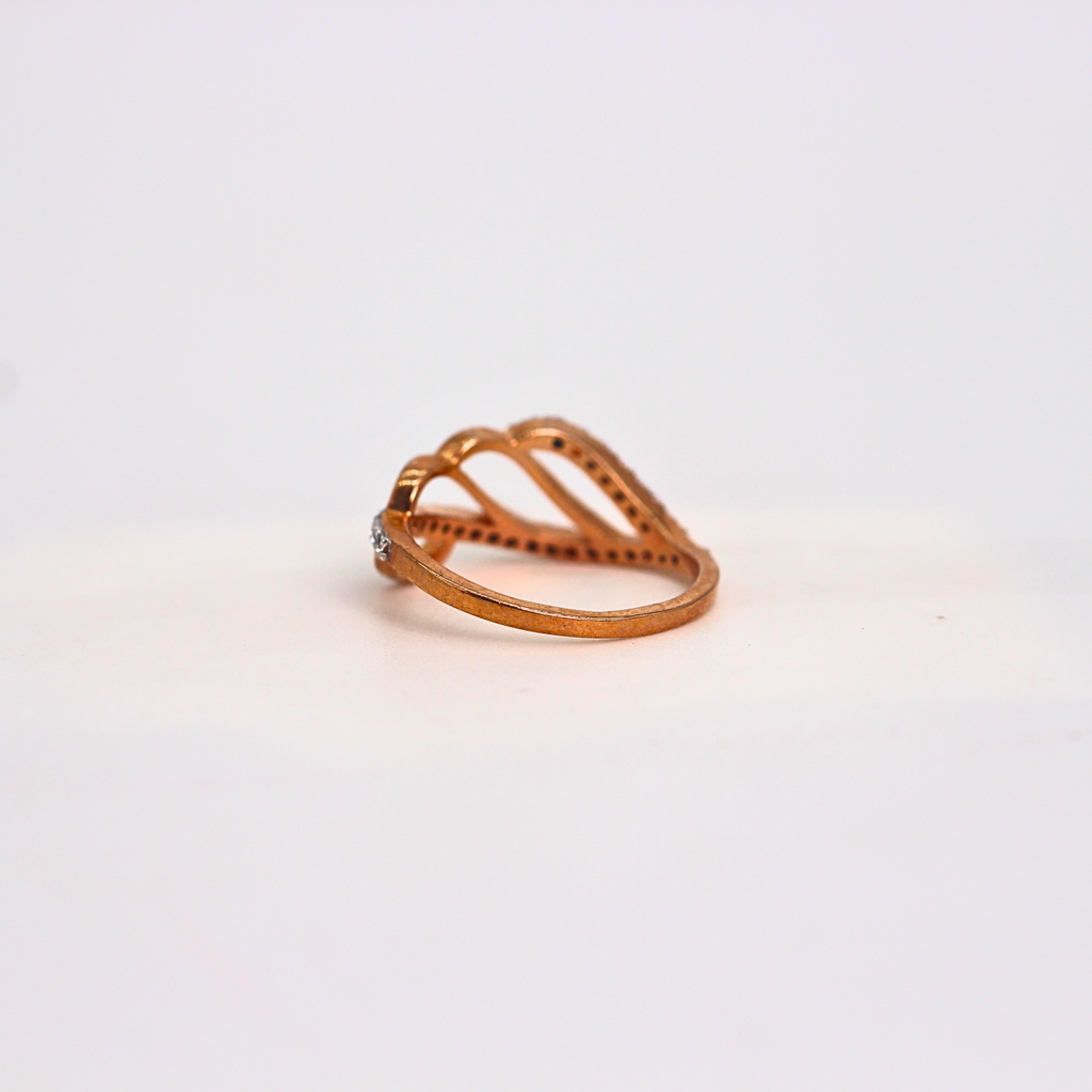 Diamond Twist Multi Band Ring