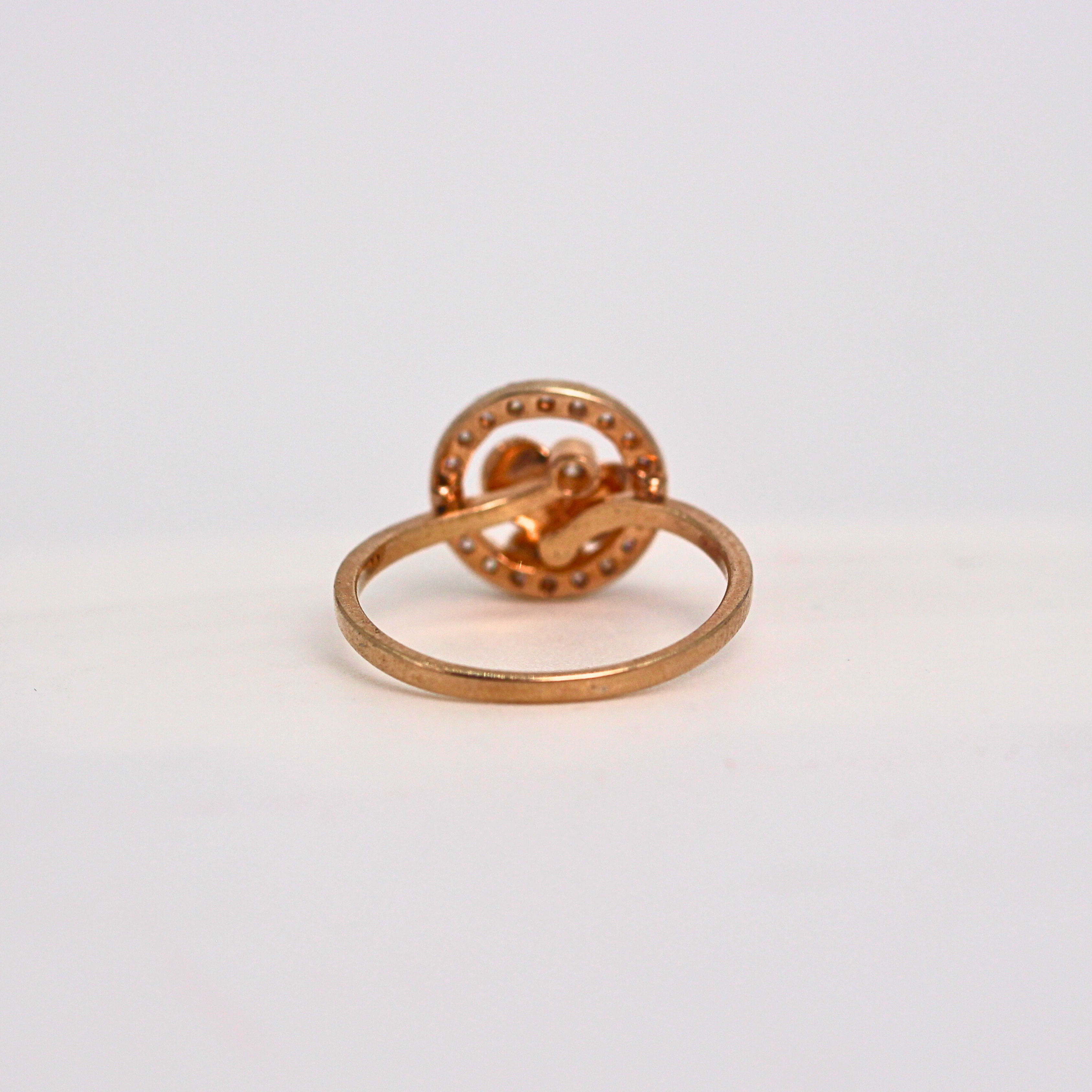Diamond Floral Circle Band Ring