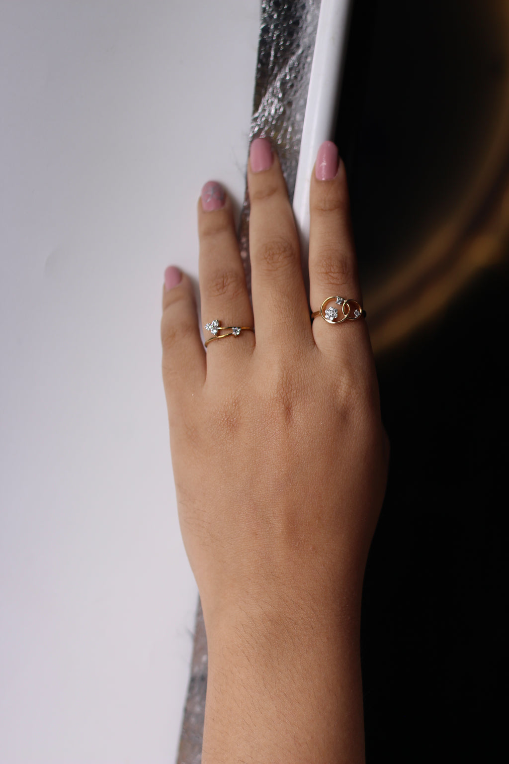 Diamond Trio Open Band Ring