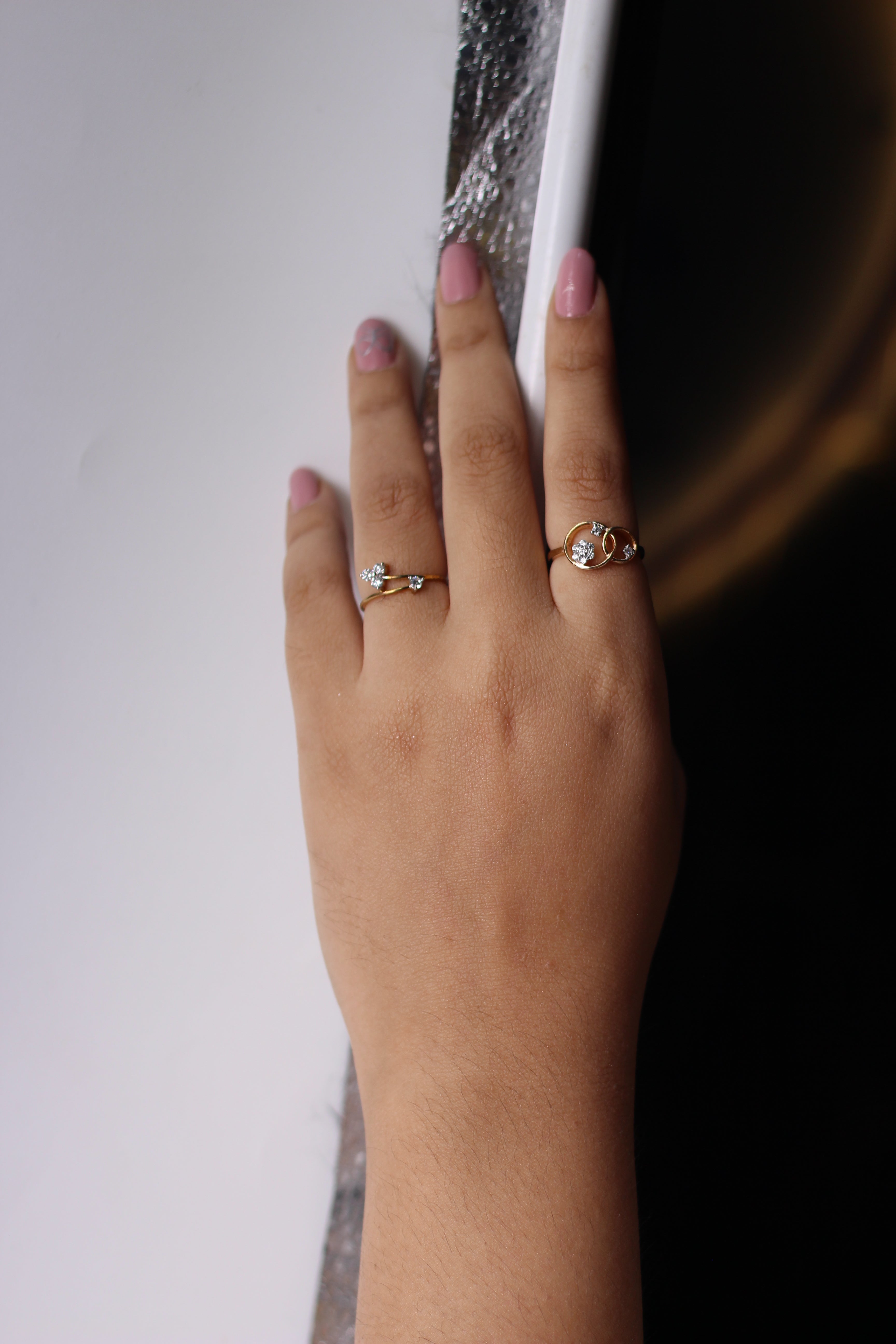 Diamond Trio Open Band Ring