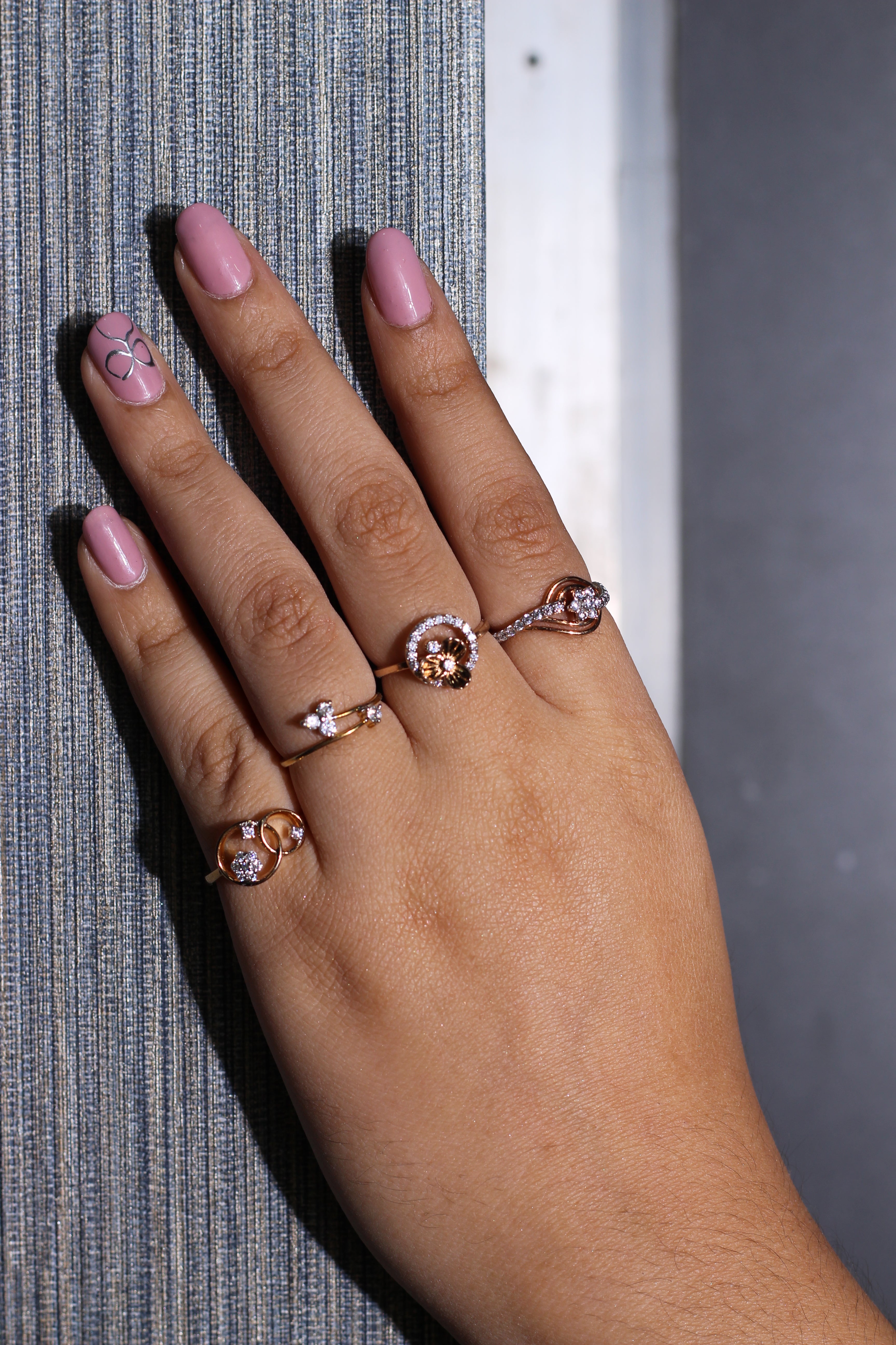 Diamond Trio Open Band Ring