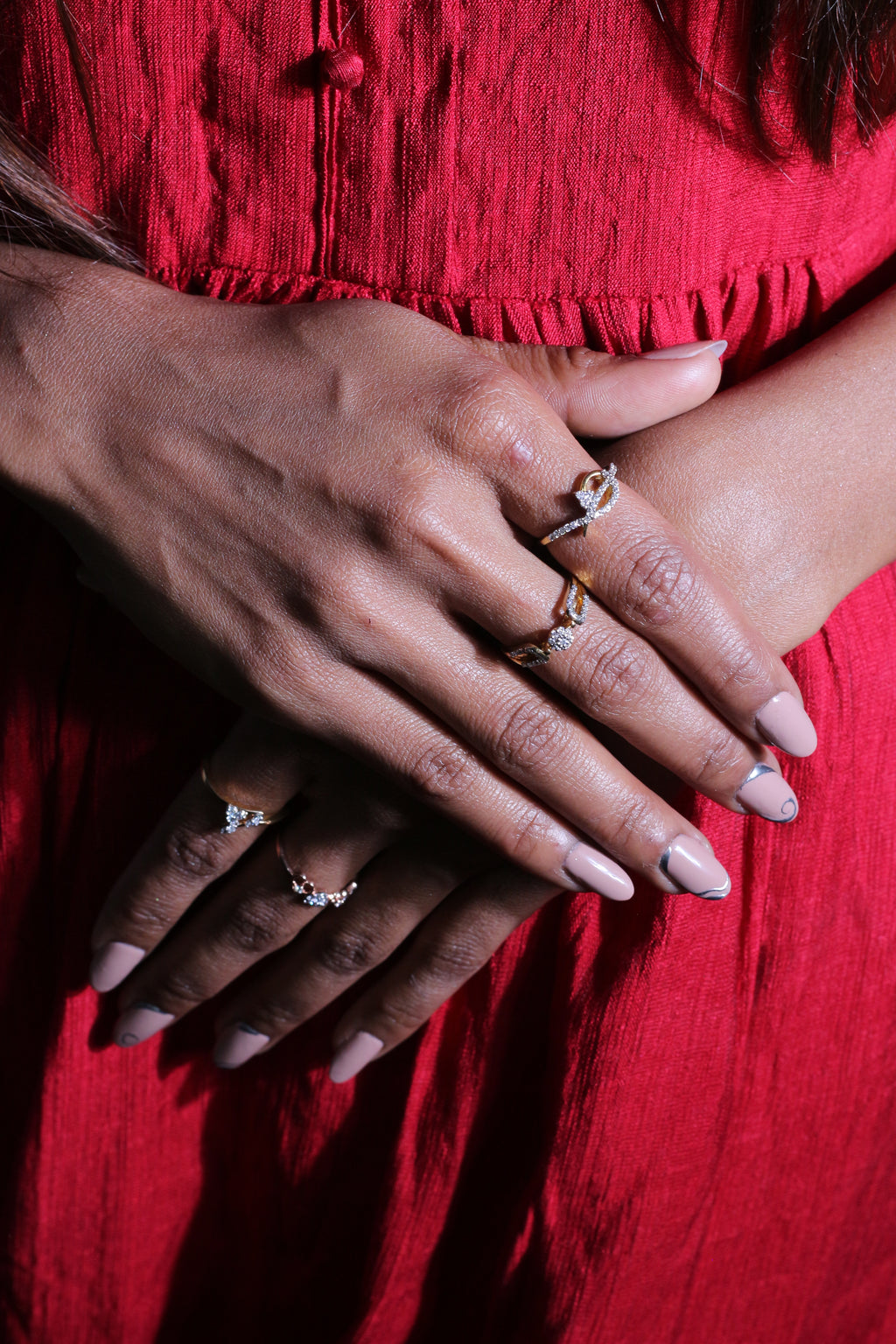 Diamond Knot Style Open Band Ring